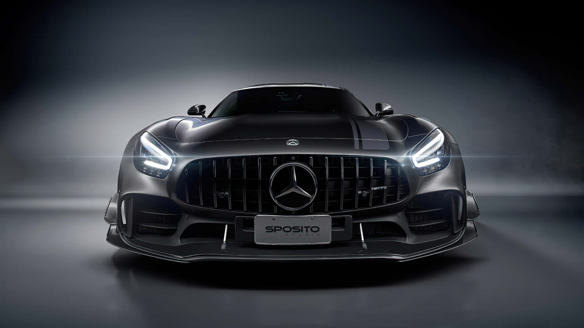 Download Black AMG GTR Pro Mercedes Benz 4K Wallpaper