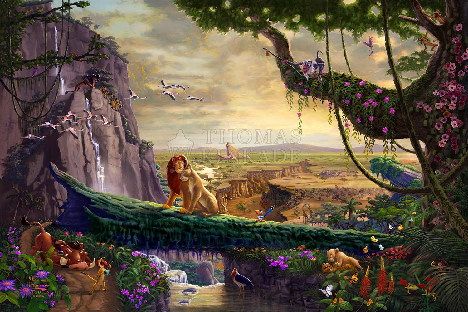 Disney The Lion King to Pride Rock Edition Canvas Kinkade Studios