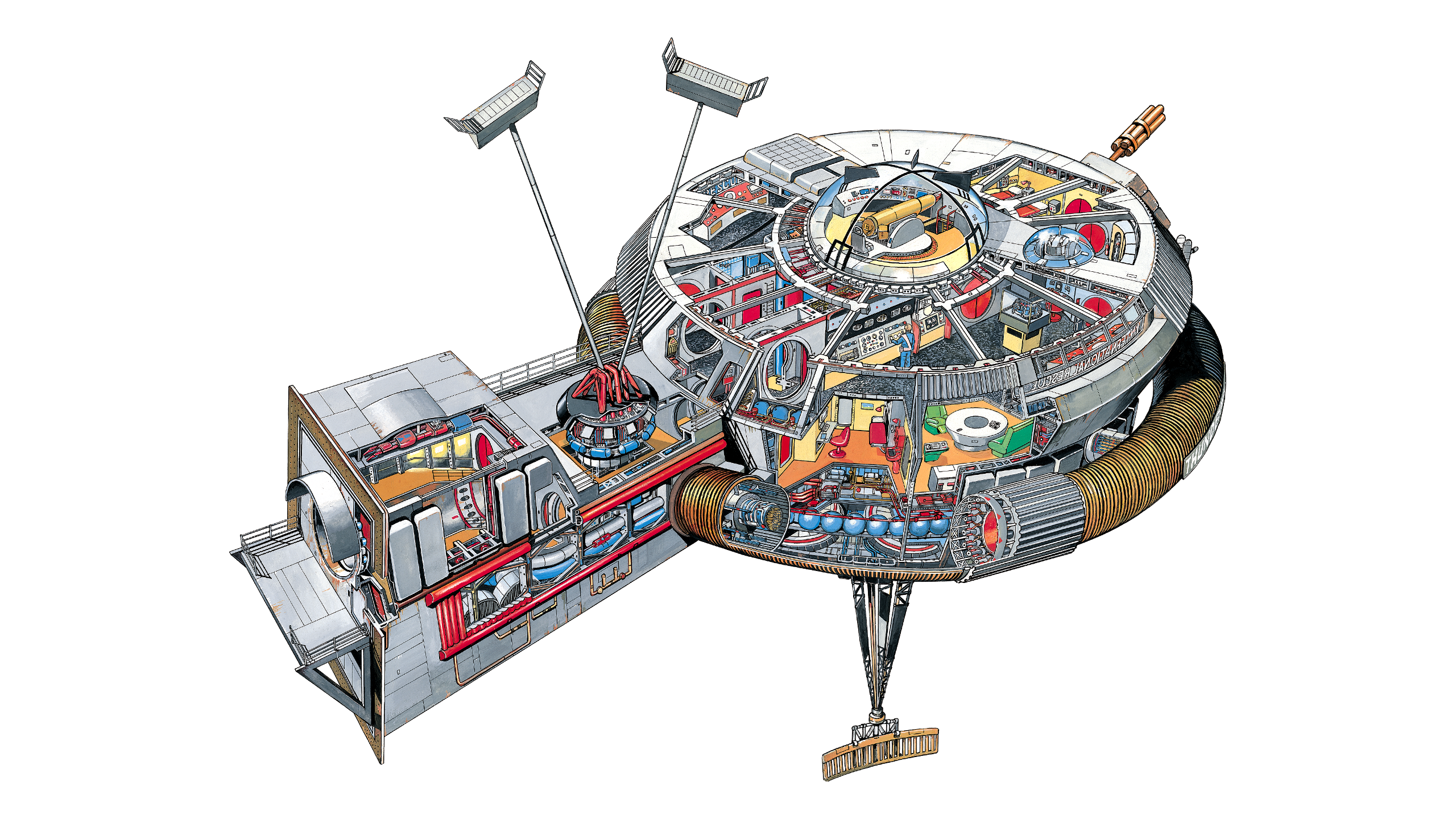 Cross Section, TV Series, drawing, thunderbirds Gallery HD Wallpaper