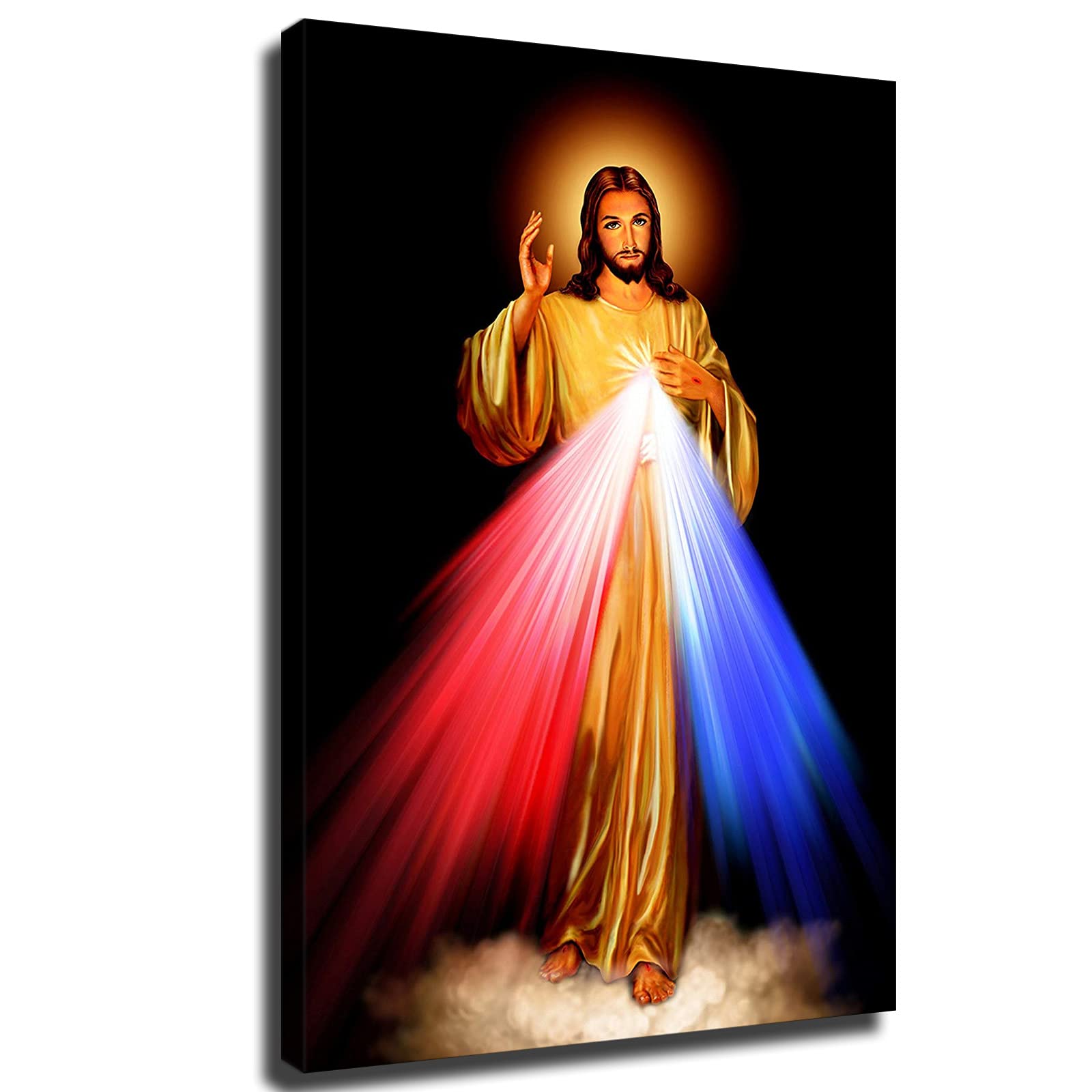 Divine Mercy Jesus Christ POSTER A Print Roman Catholic Picture Image Sacred Heart Of Jesus Painting Religious Christian Holy Wall Art Decor For Home (20×30inch No Framed): Posters & Prints
