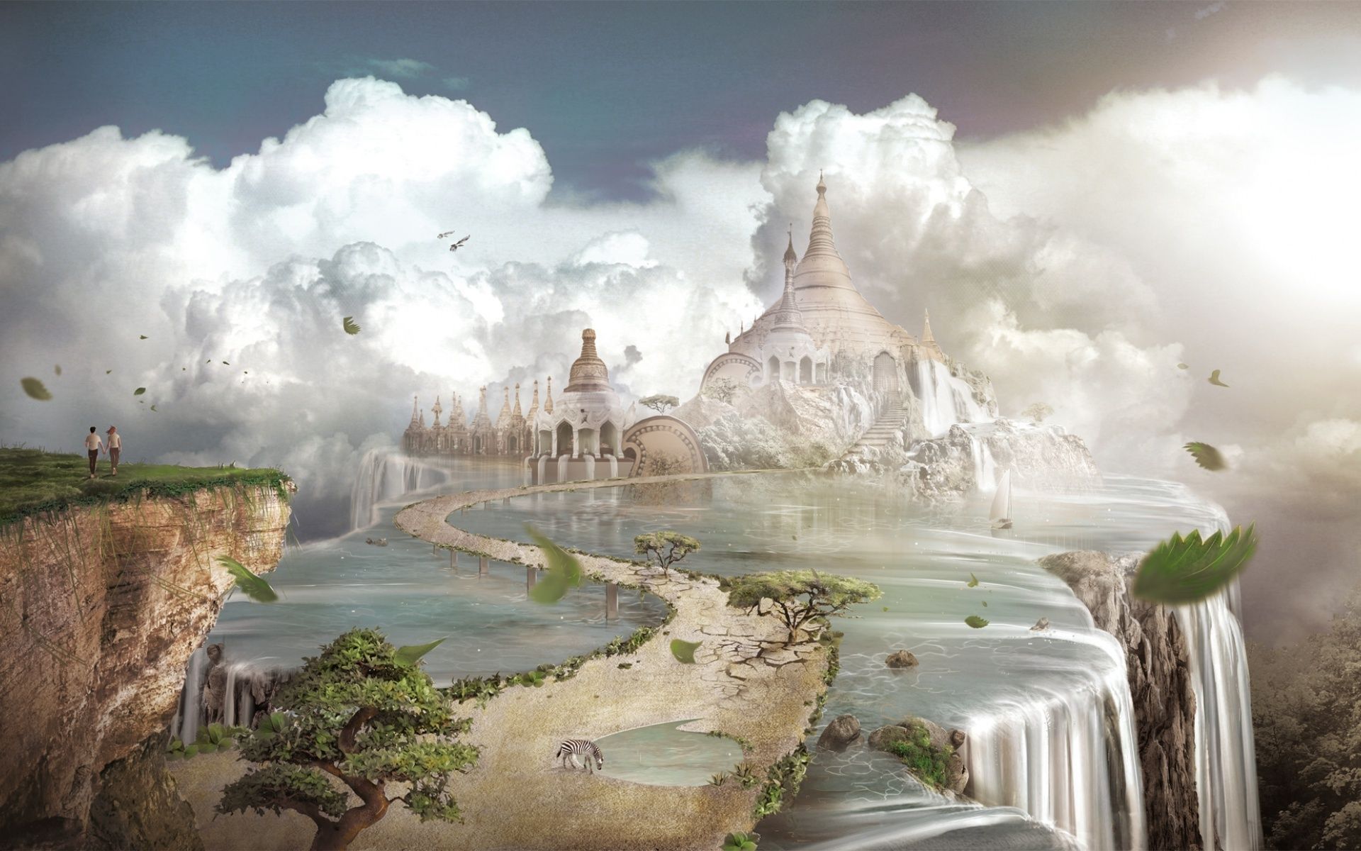Dreamy World & Fantasy World HD Desktop Wallpaper Zone. Фантастический мир, Пейзажи, Фантастика