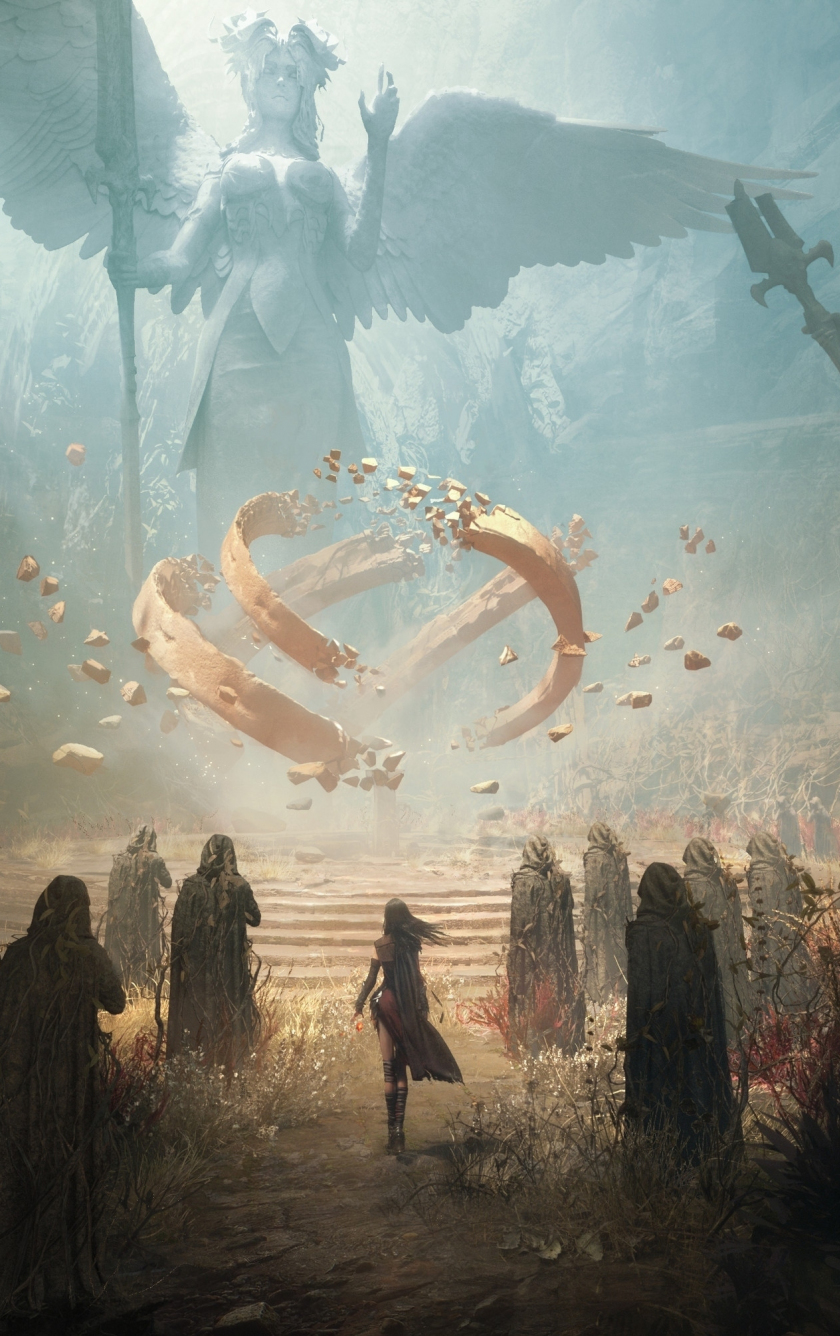 Download wallpaper 840x1336 ancient place, wizards, fantasy, iphone 5, iphone 5s, iphone 5c, ipod touch, 840x1336 HD background, 27742