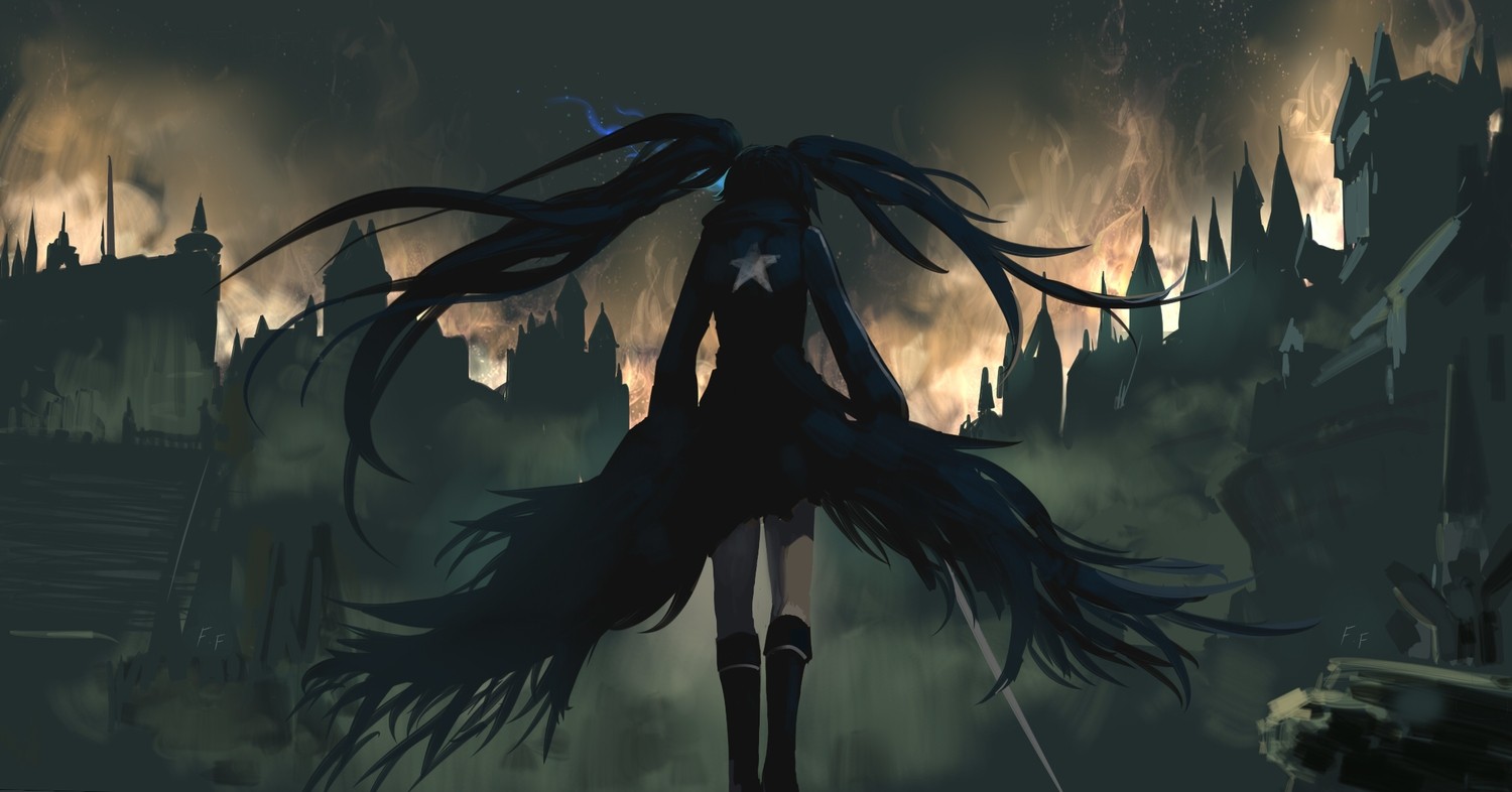 anime, Black Rock Shooter, dark, anime girls Gallery HD Wallpaper