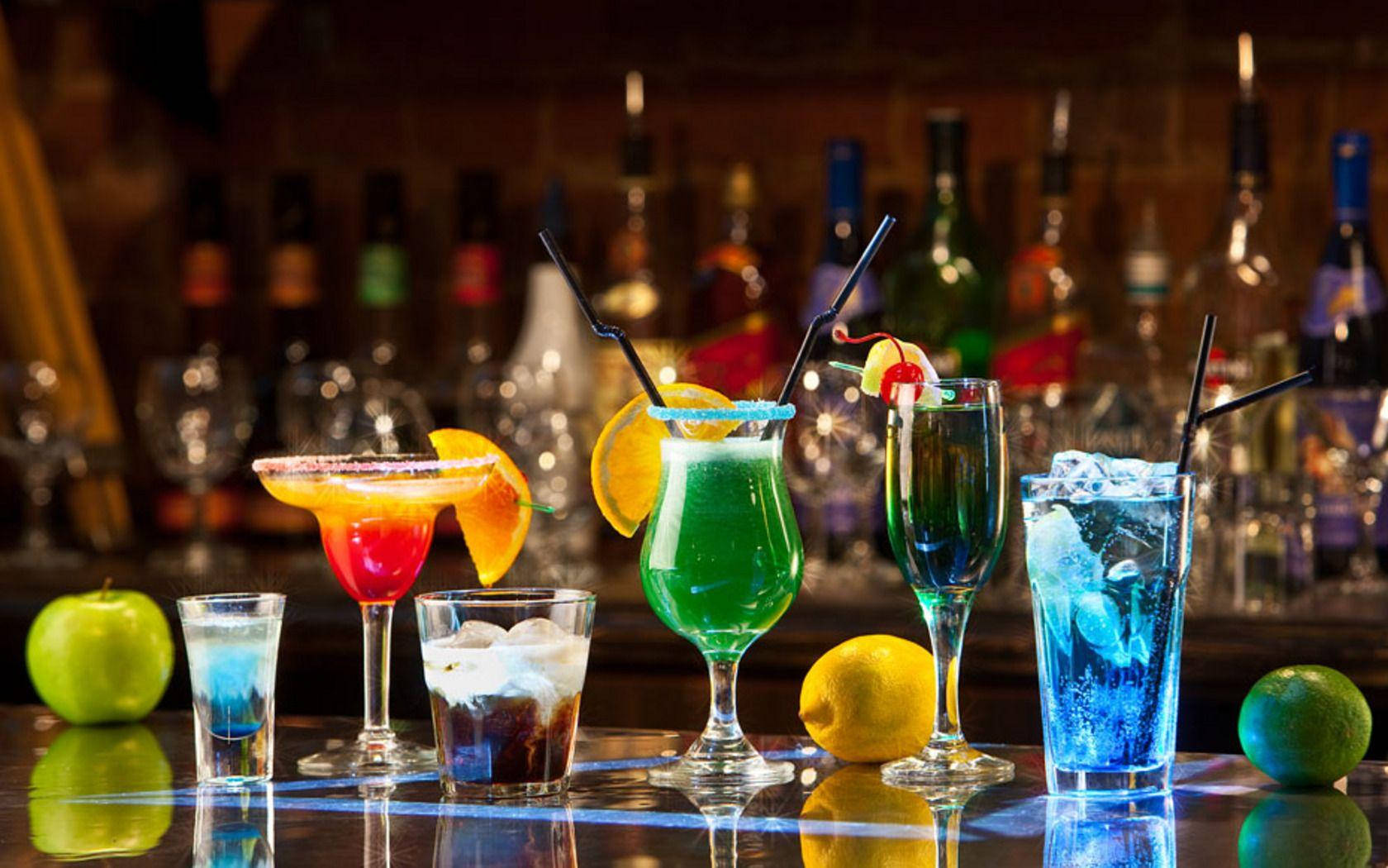 Download Vibrant Cocktail Bar Drinks Wallpaper