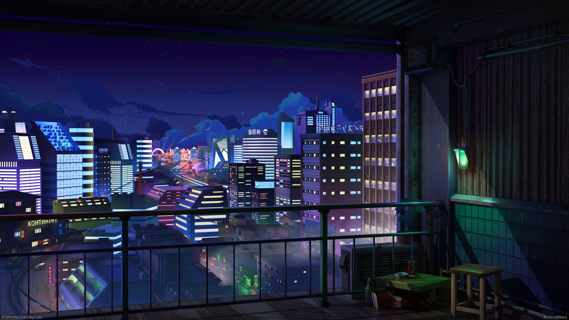 City under sole, Bogdan mB0sco. Night city, Anime background, Anime places