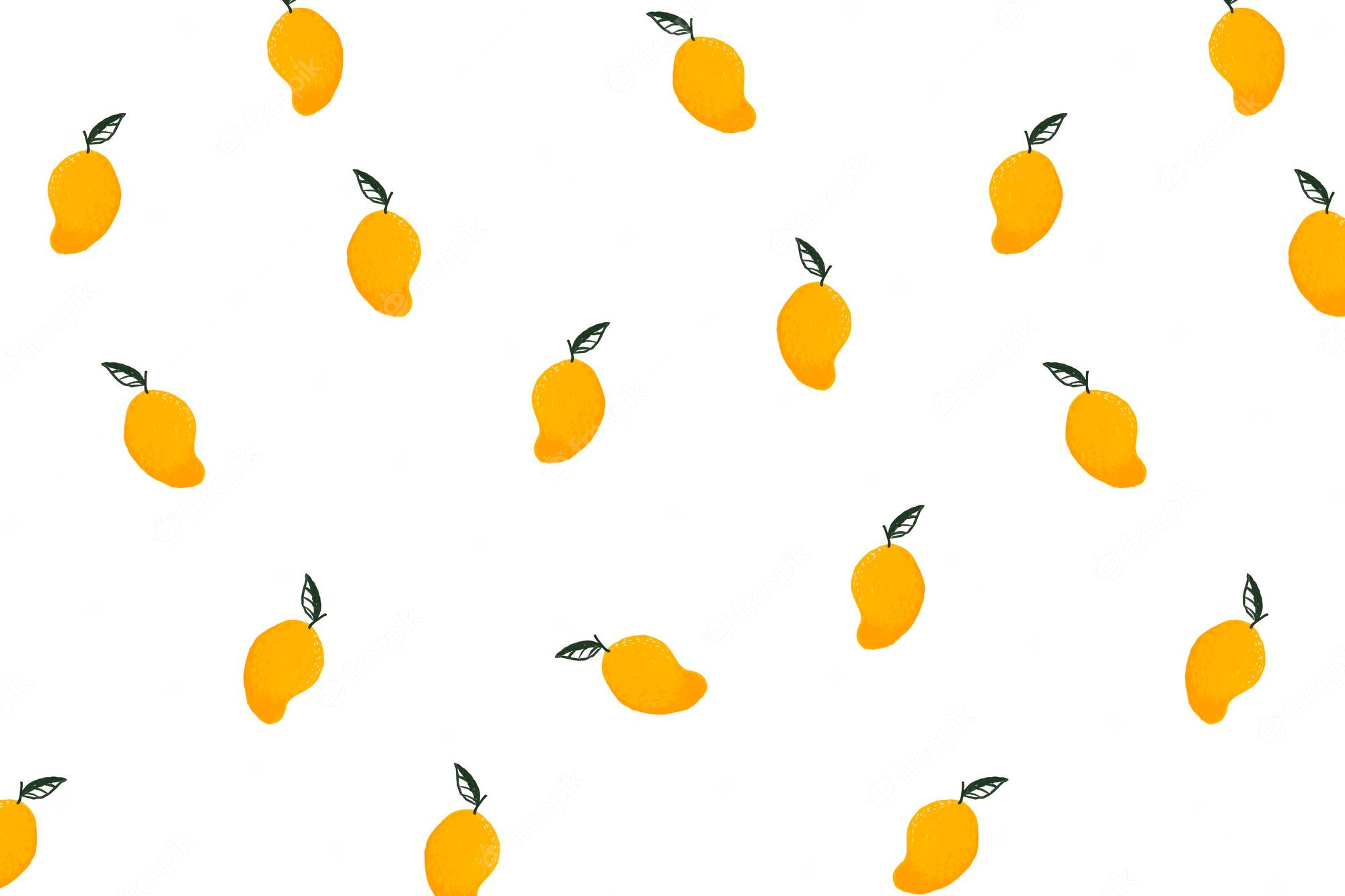 Free Vector. Mango background desktop wallpaper, cute summer vector