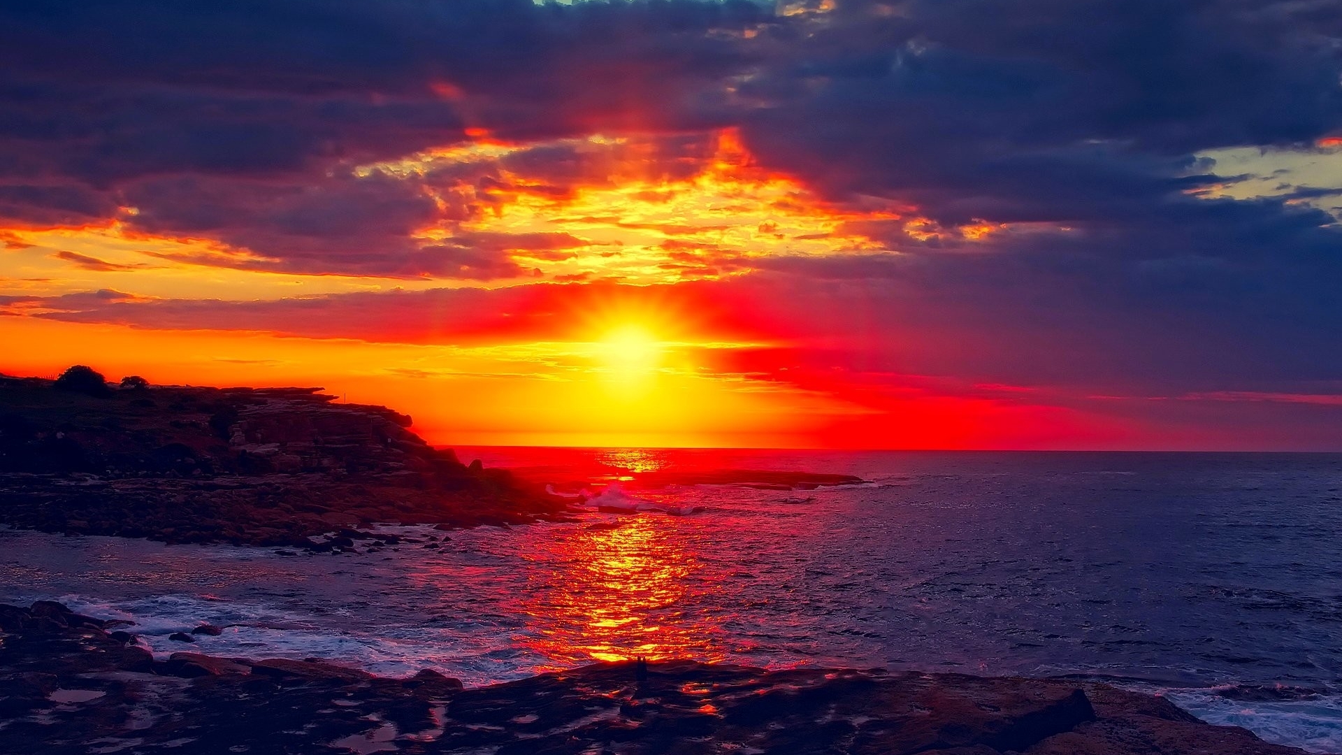 beach, summer, nature, sunset, reflection, clouds, sky Gallery HD Wallpaper