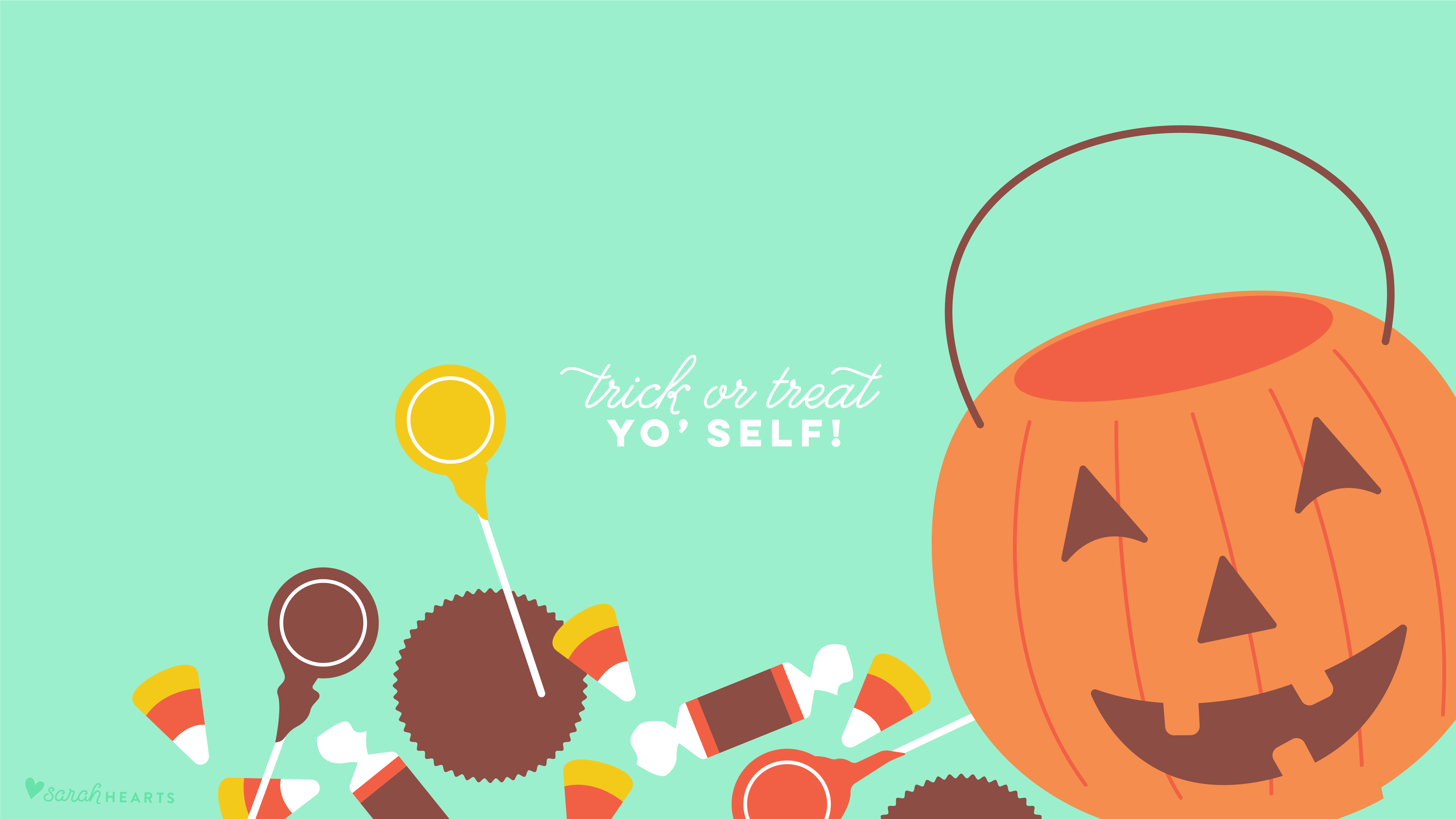 Halloween Candy Calendar Wallpaper