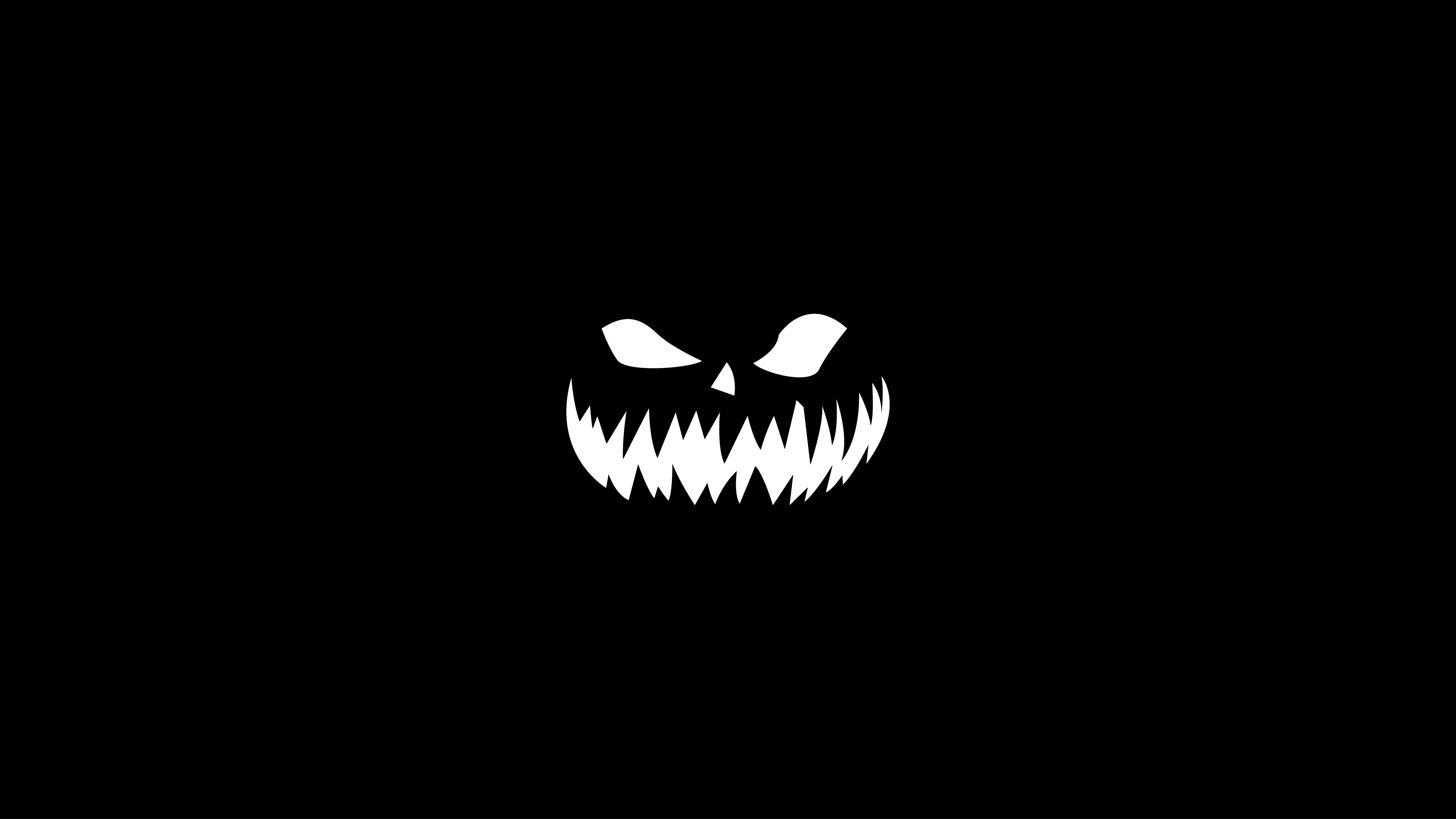 Halloween 8k Ultra HD, Minimalist, Black and White Gallery HD Wallpaper