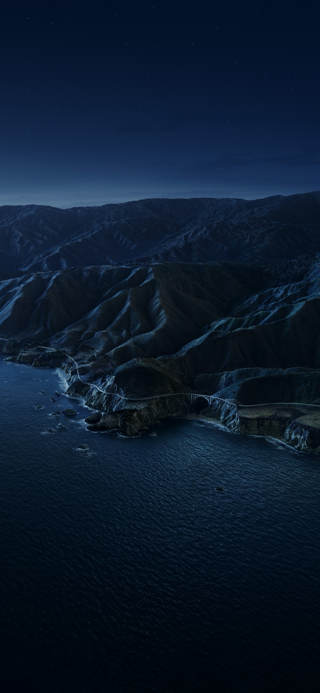 Big Sur Wallpaper 4K, 5K, Mountains, Night, Dark