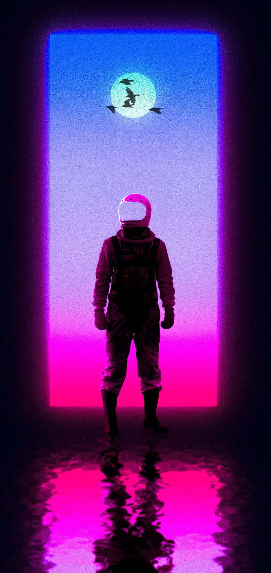 Download Unlock To Unlock The Future With Vaporwave iPhone Wallpaper