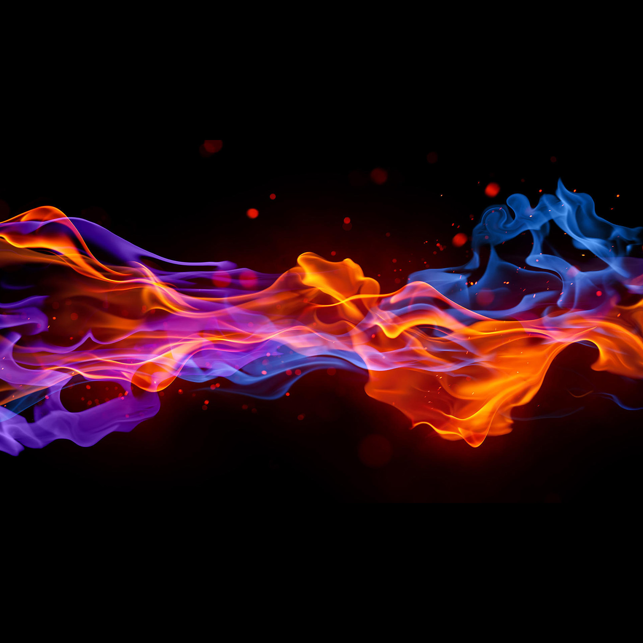 Fire Cold Abstract Pattern Wallpaper