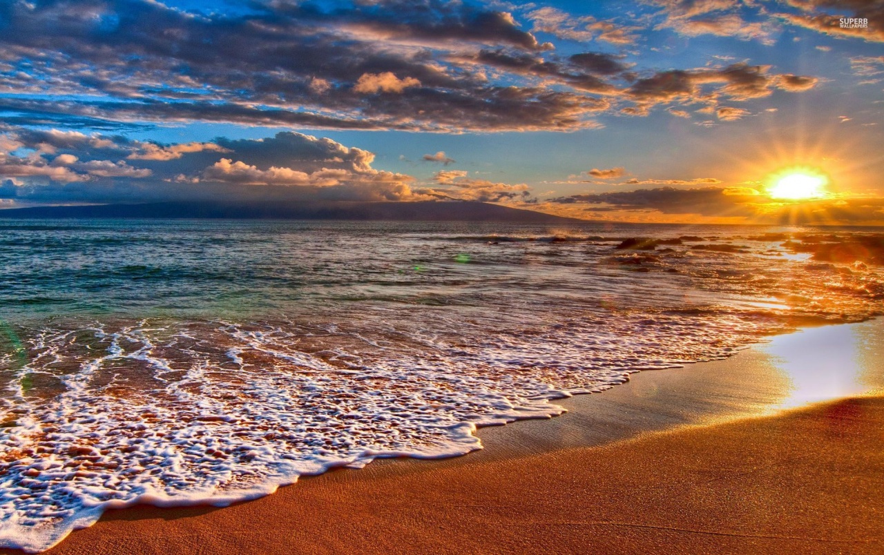 Beach At Sunrise wallpaper. Beach At Sunrise