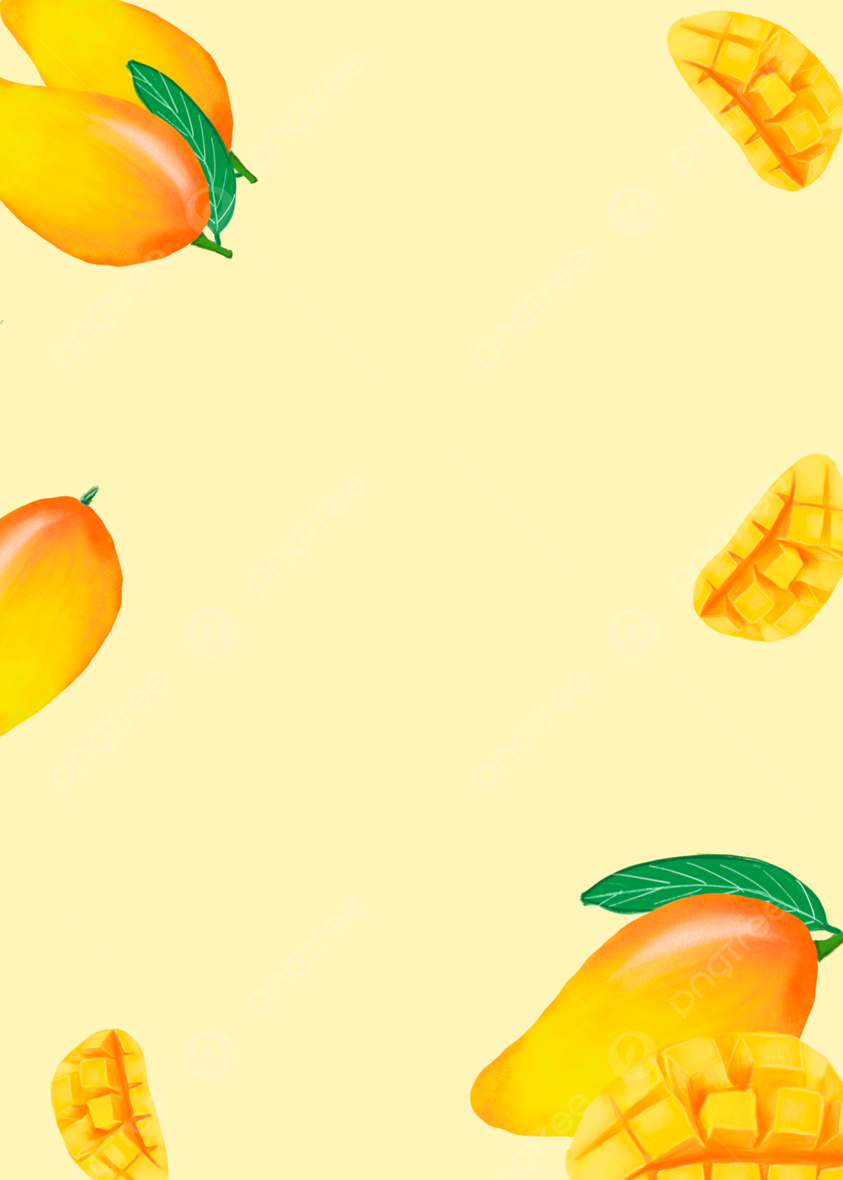 Summer Fruit Background Mango Plant Wallpaper Image For Free Download
