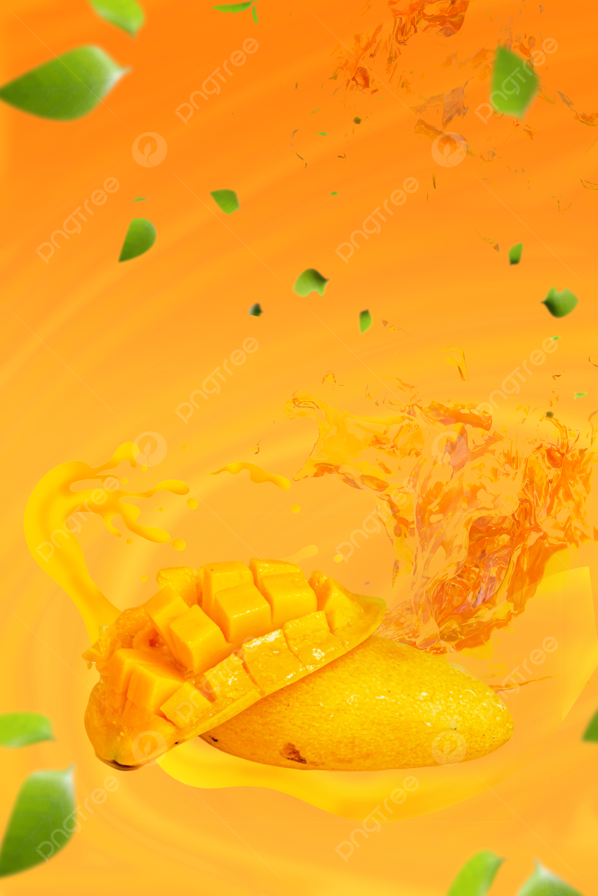 Summer Fruit Mango Yellow Background Wallpaper Image For Free Download