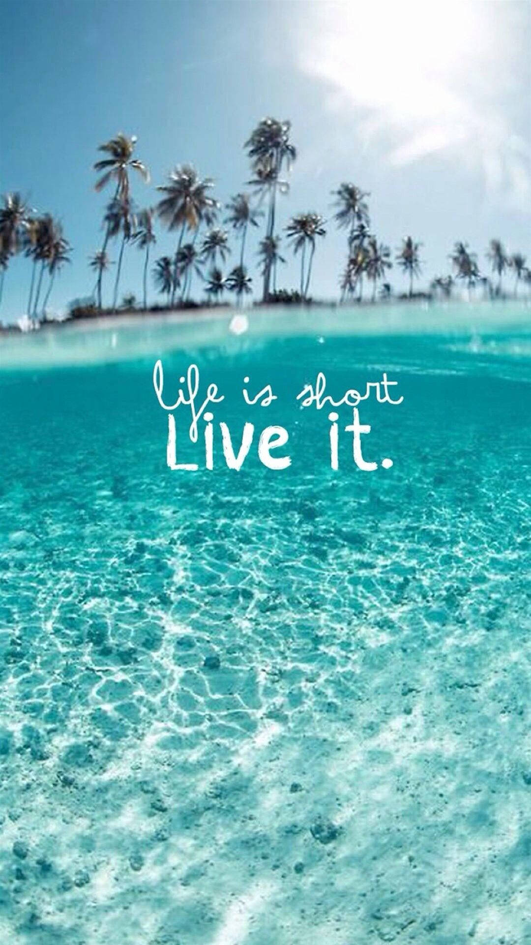 Download Life Is Short Quote Summer iPhone Wallpaper