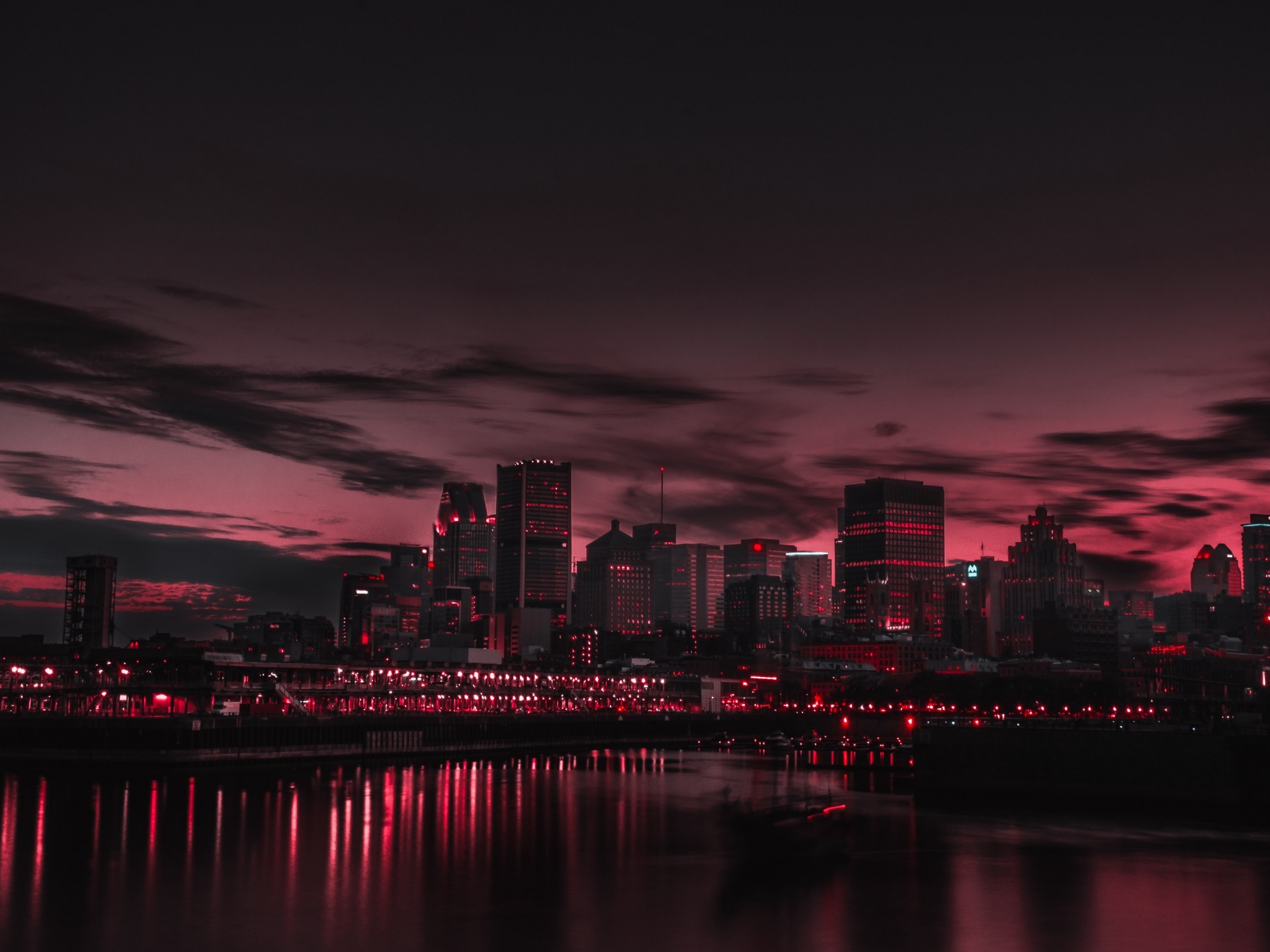 Wallpaper 4k city, night, panorama 4k Wallpaper