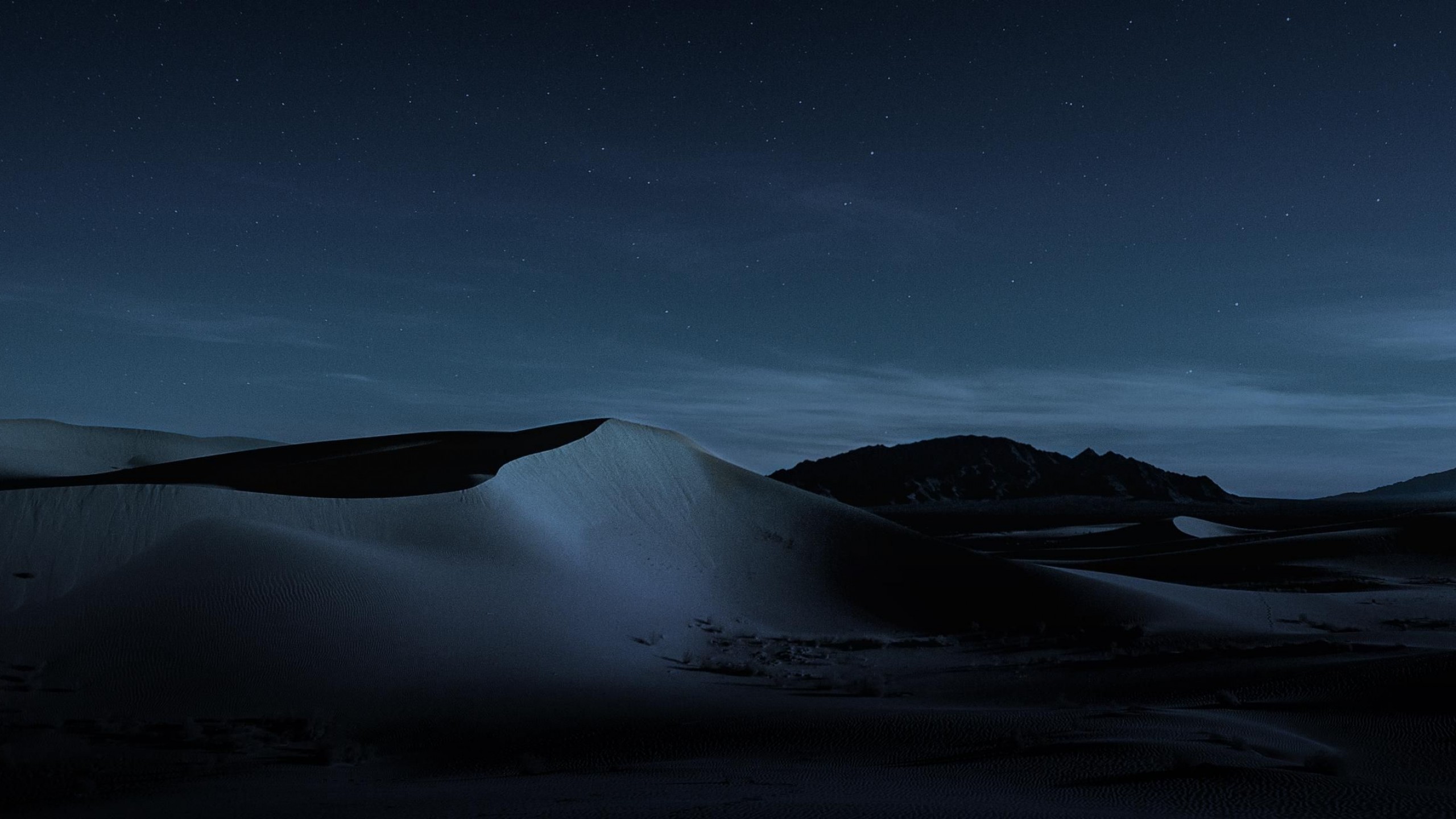 Wallpaper macOS Mojave, Night, Dunes, 4K, OS