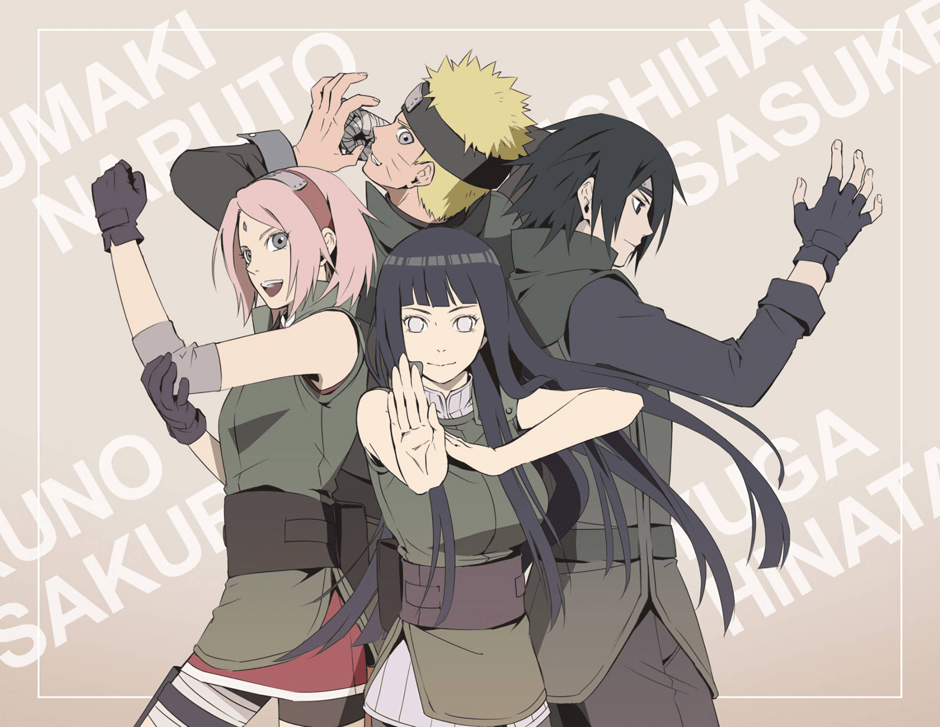 Download Hinata With Team 7 Wallpaper