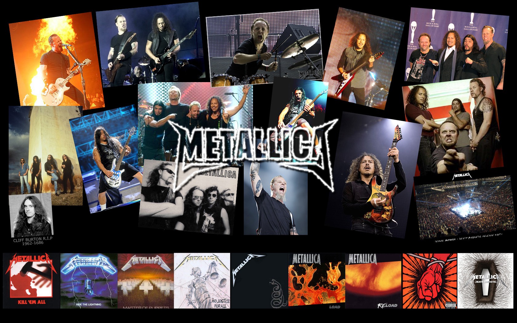 Wallpaper, 1680x1050 px, bands, collage, concert, entertainment, groups, hard, heavy, metal, Metallica, music, rock, thrash 1680x1050