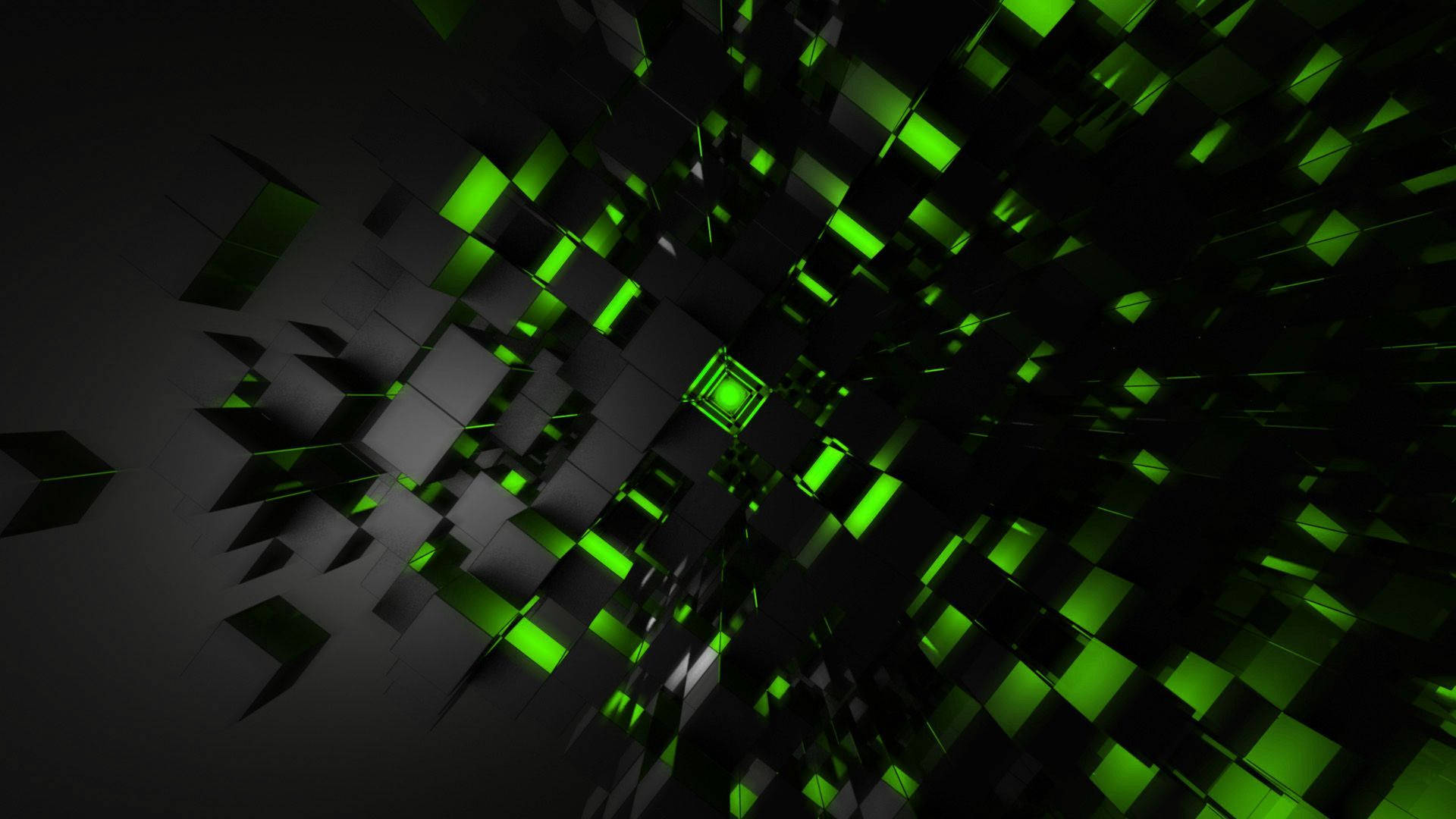 Luminous Green Abstract Wallpaper