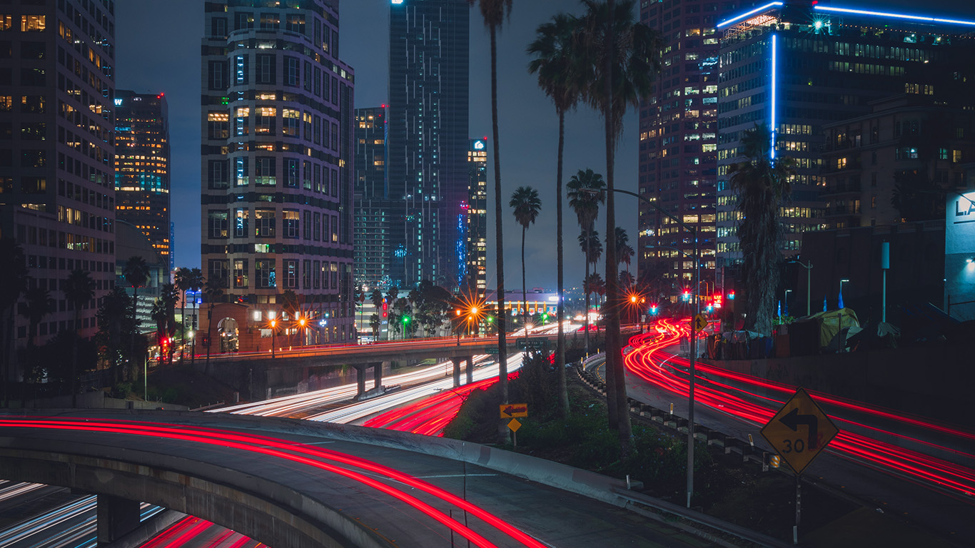 wallpaper for desktop, laptop. city night summer la nature