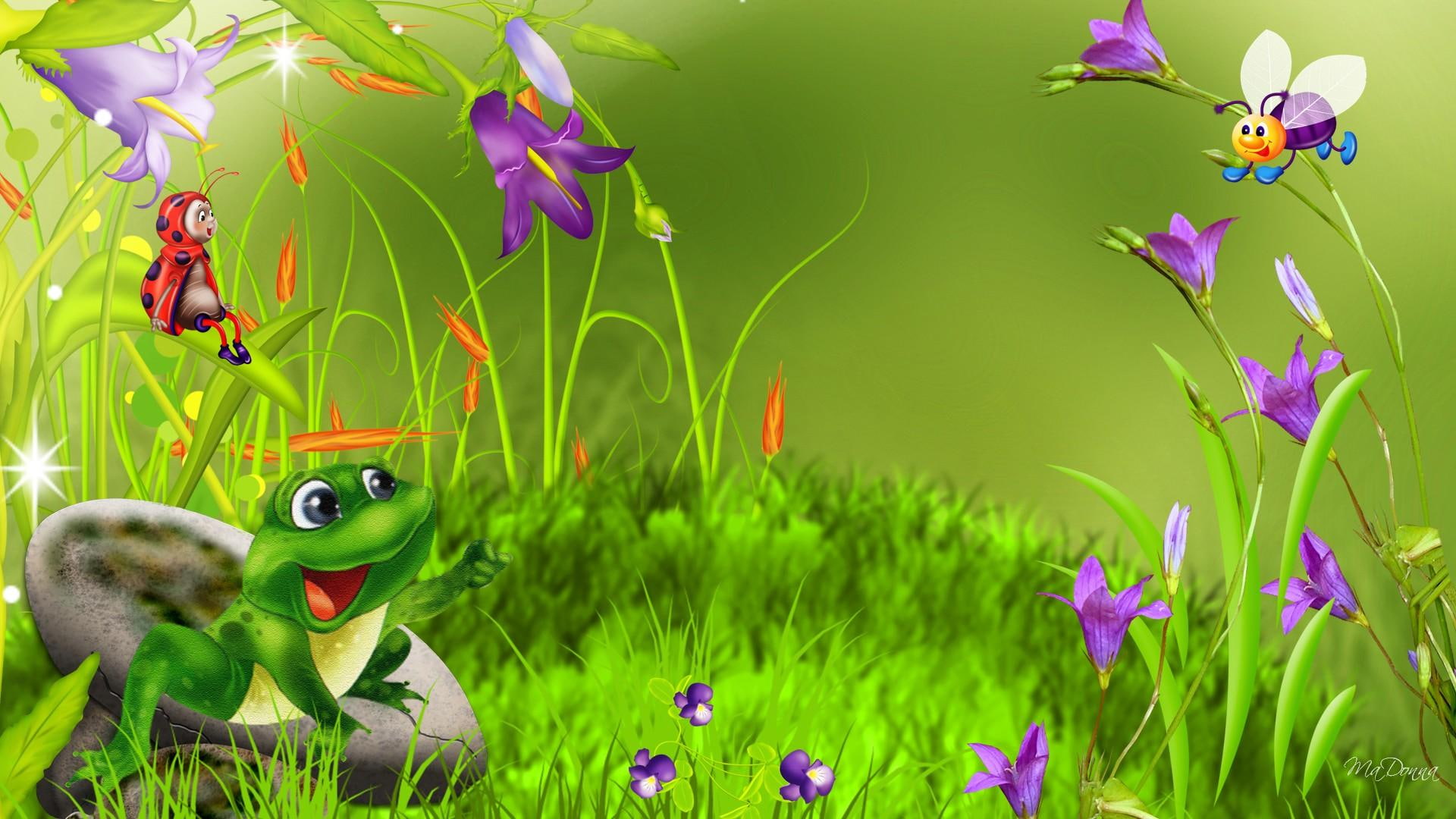 Spring Frog Background Hd Spring Frogs Wallpaper