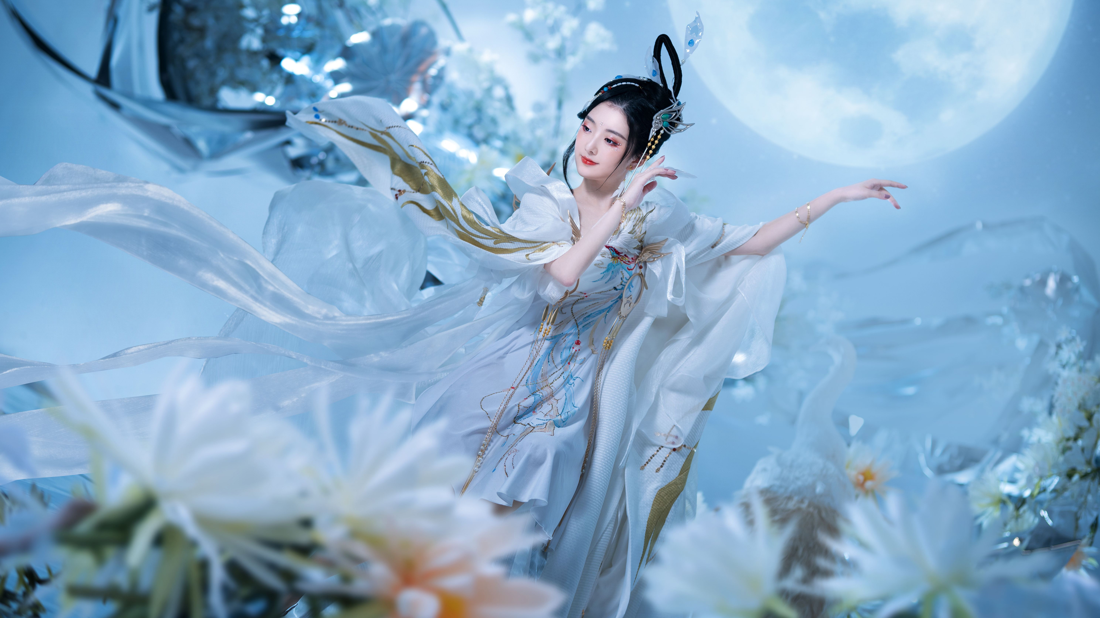 4K Asian Fantasy Art Chinese Model Wallpaper:3840x2160