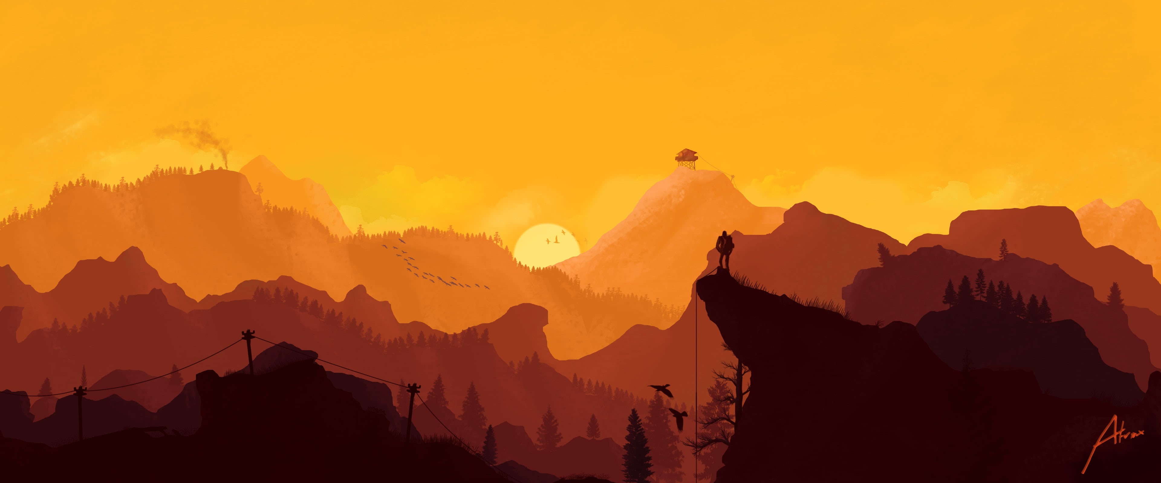 Wallpaper / 4K, landscape, video games, Firewatch free download