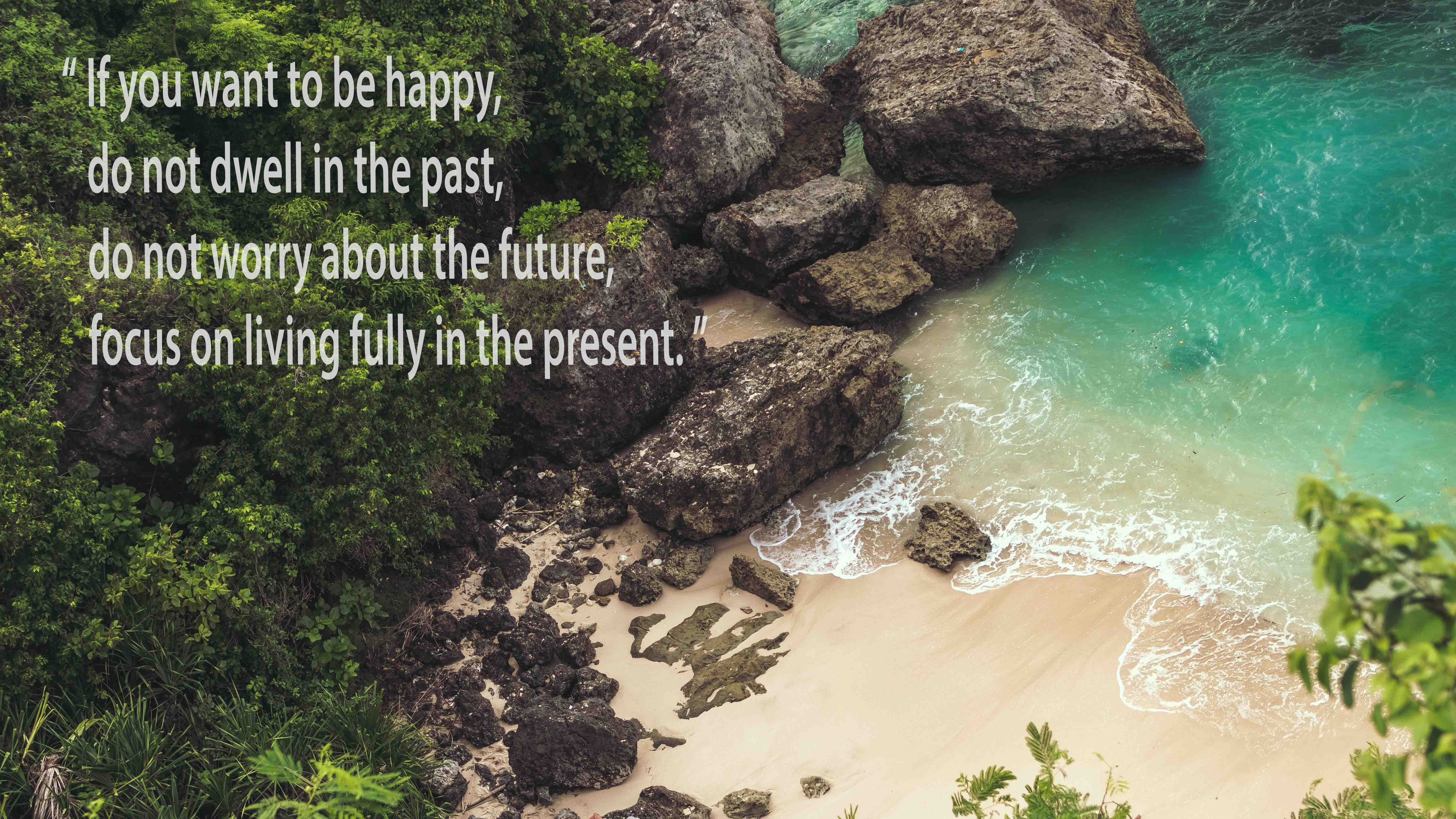 Beautiful Beach Side Life Quotes 4K Wallpaper For Your XFCE Desktop