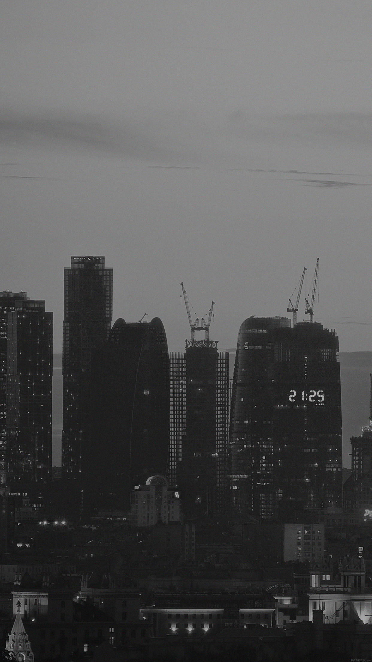 tower building city dark bw view nature