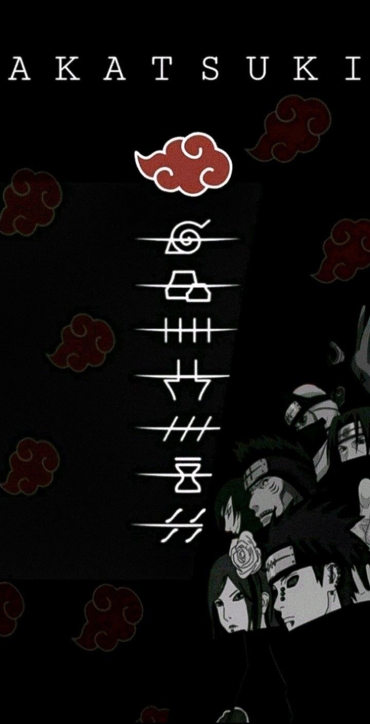 Wallpaper Akatsuki iphone. Seni jepang, Seni anime, Gambar grafit