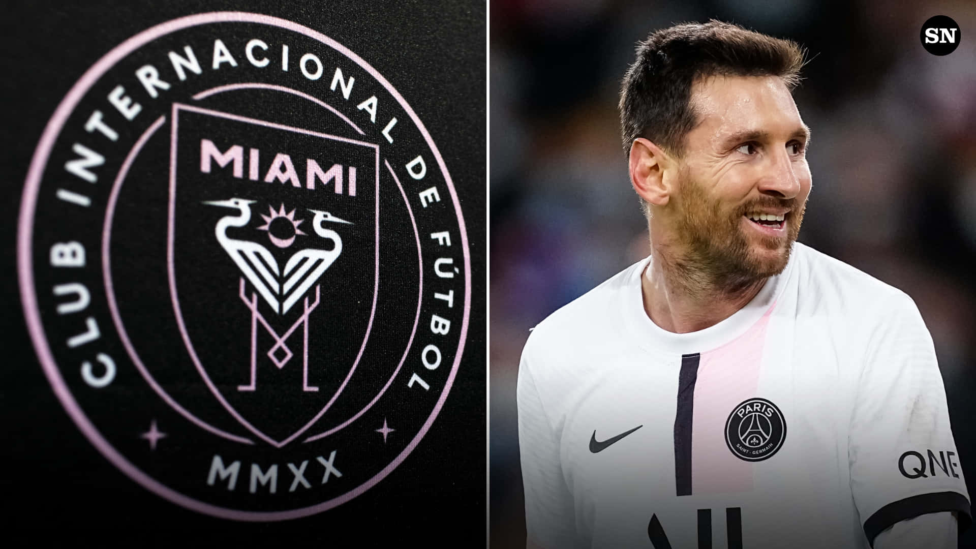 Download Inter Miami FC Logo And Argentine Footballer Lionel Messi Wallpapers