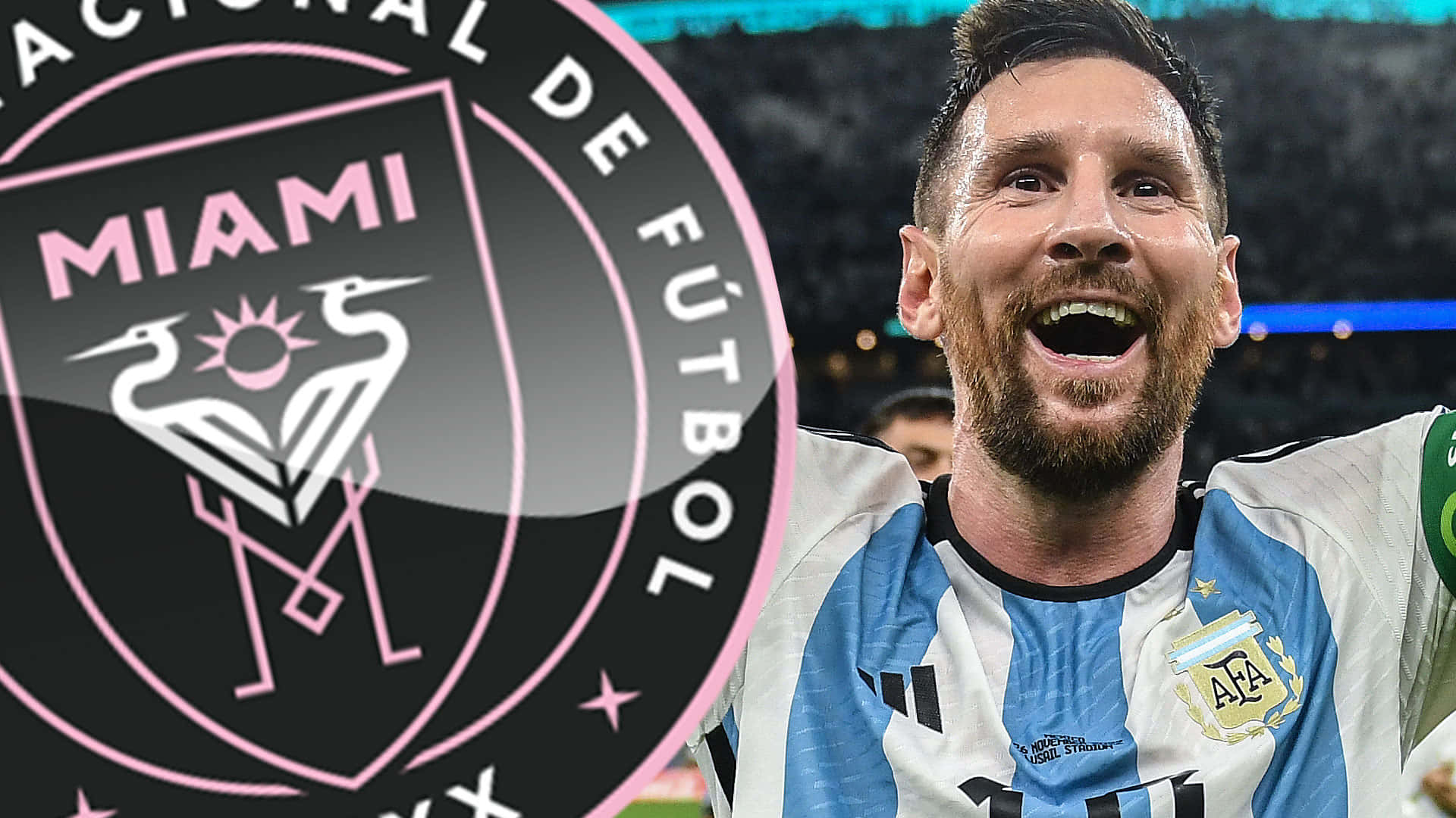 Download Inter Miami FC And Lionel Messi Cool Graphic Art Wallpapers