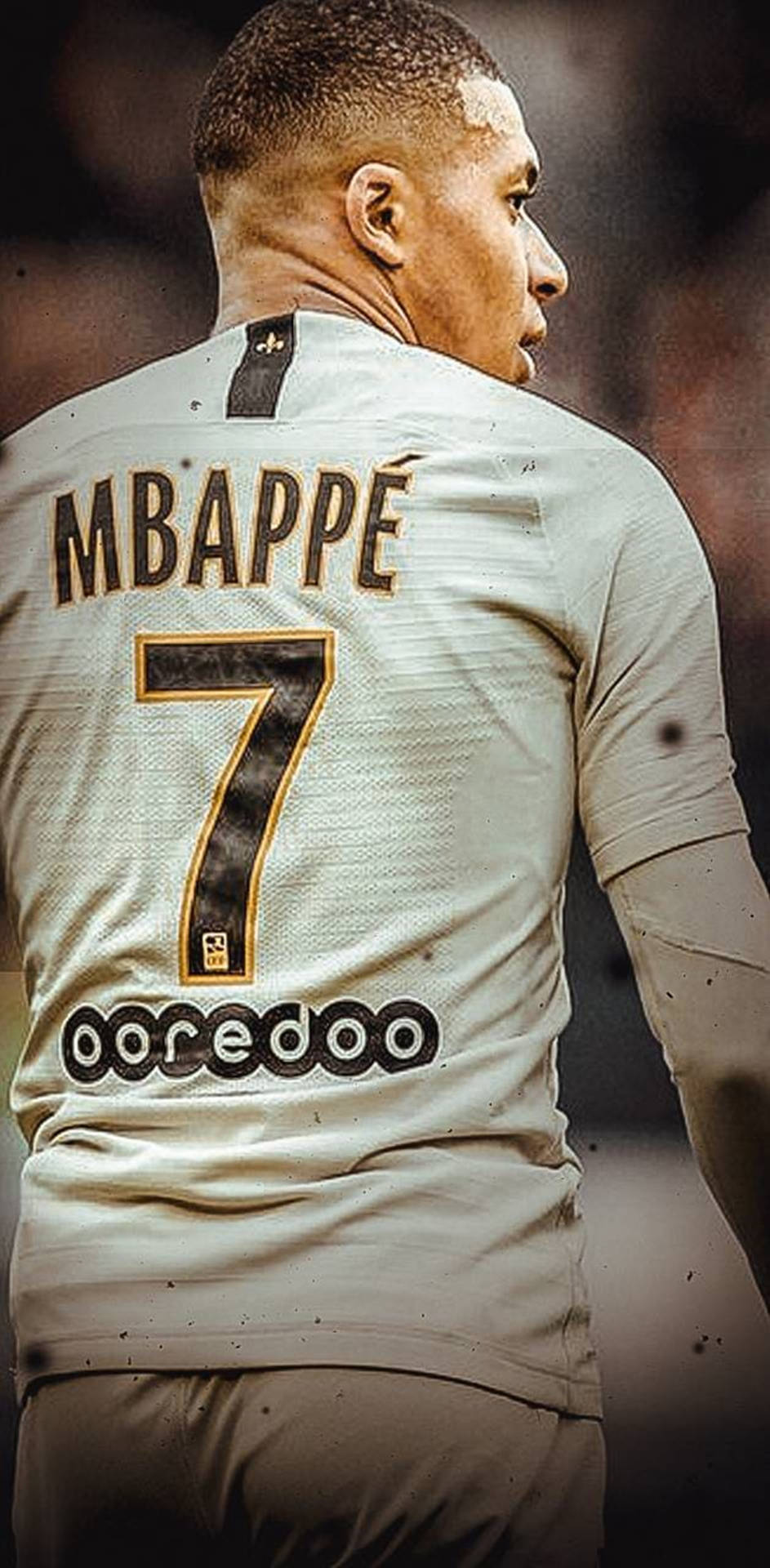 Download Kylian Mbappe 4k White Jersey Number 7 Wallpapers