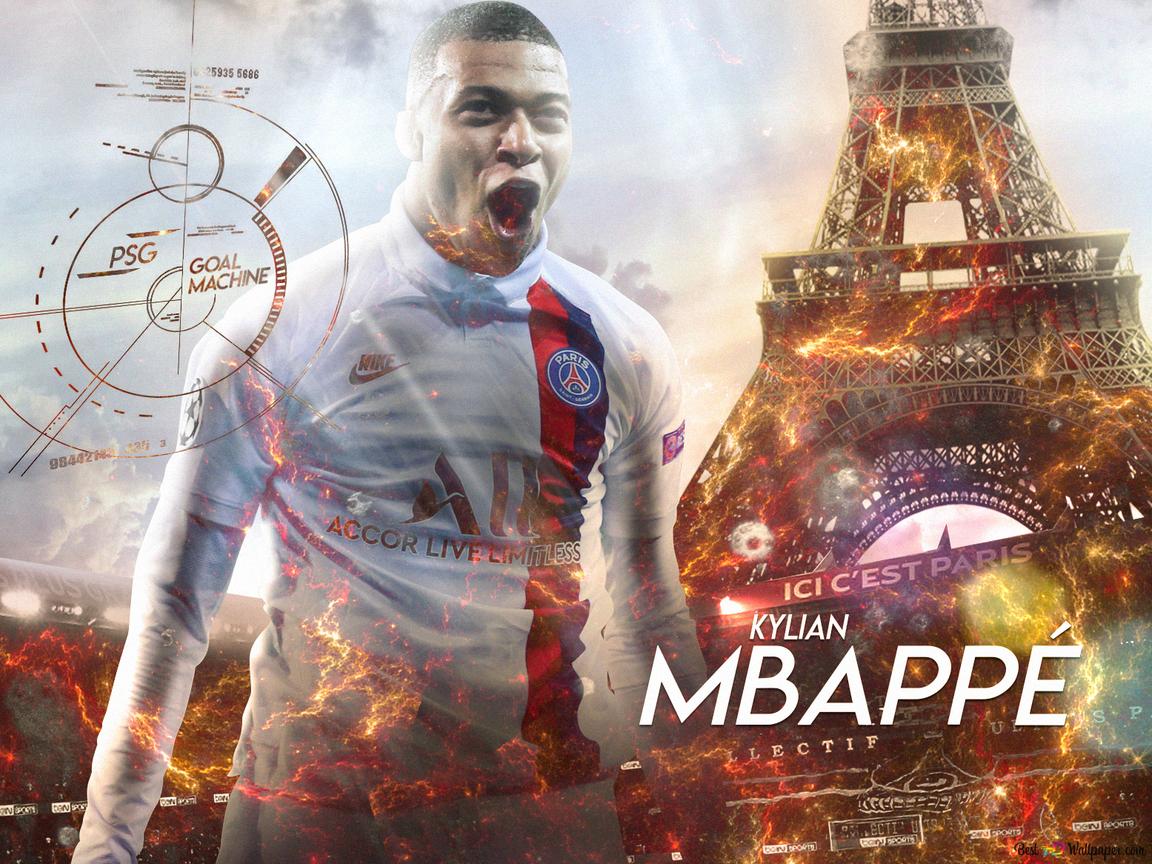 Kylian Mbappé 2K wallpaper download