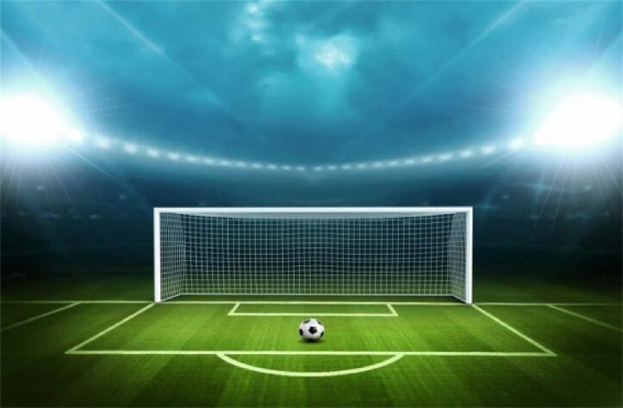 Soccer Field Background Football Pitch Goal Post Ball Game Stadium Spotlight Photography Backdrop Sports Club Fitness Player