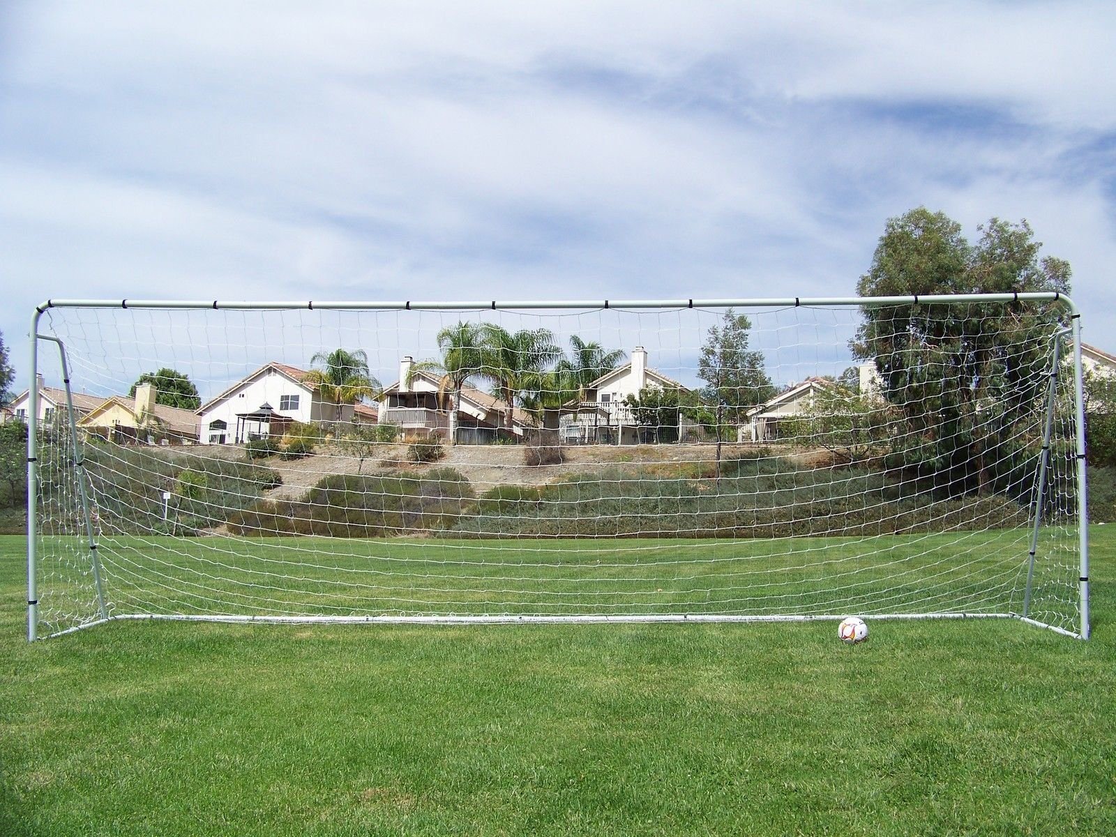 PASS 18 X 7 Ft. Official Youth Size. Heavy Duty Steel Soccer Goal W Net. Regulation Youth, League Size Goals. Professional Practice Training Aid. 18 X 7. 18x7 Foot., Sports & Outdoors