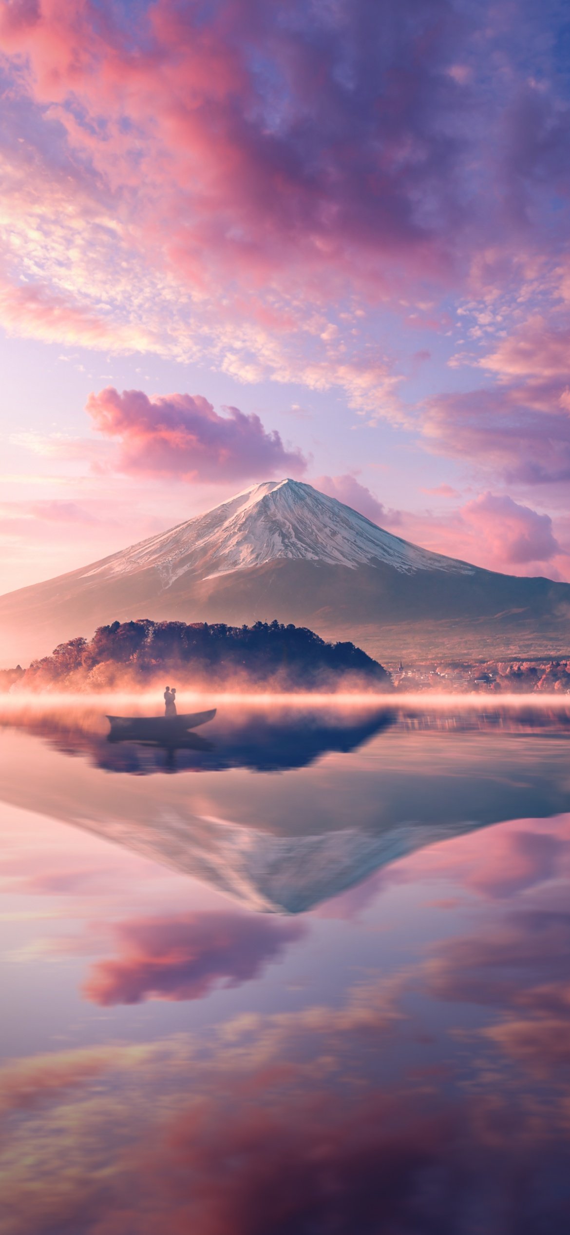 Mount Fuji Wallpaper 4K, Volcano, Japan, River, Reflection