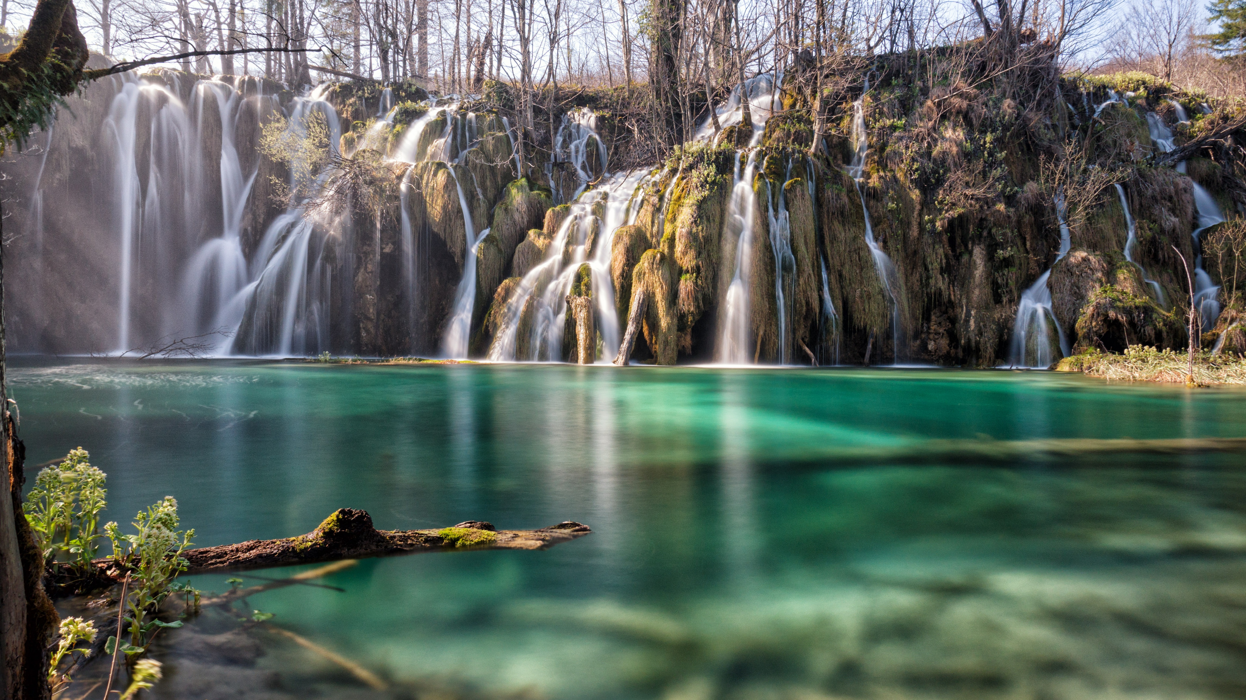 Plitvice Lakes Wallpaper 4K, Croatia, Waterfall, Nature