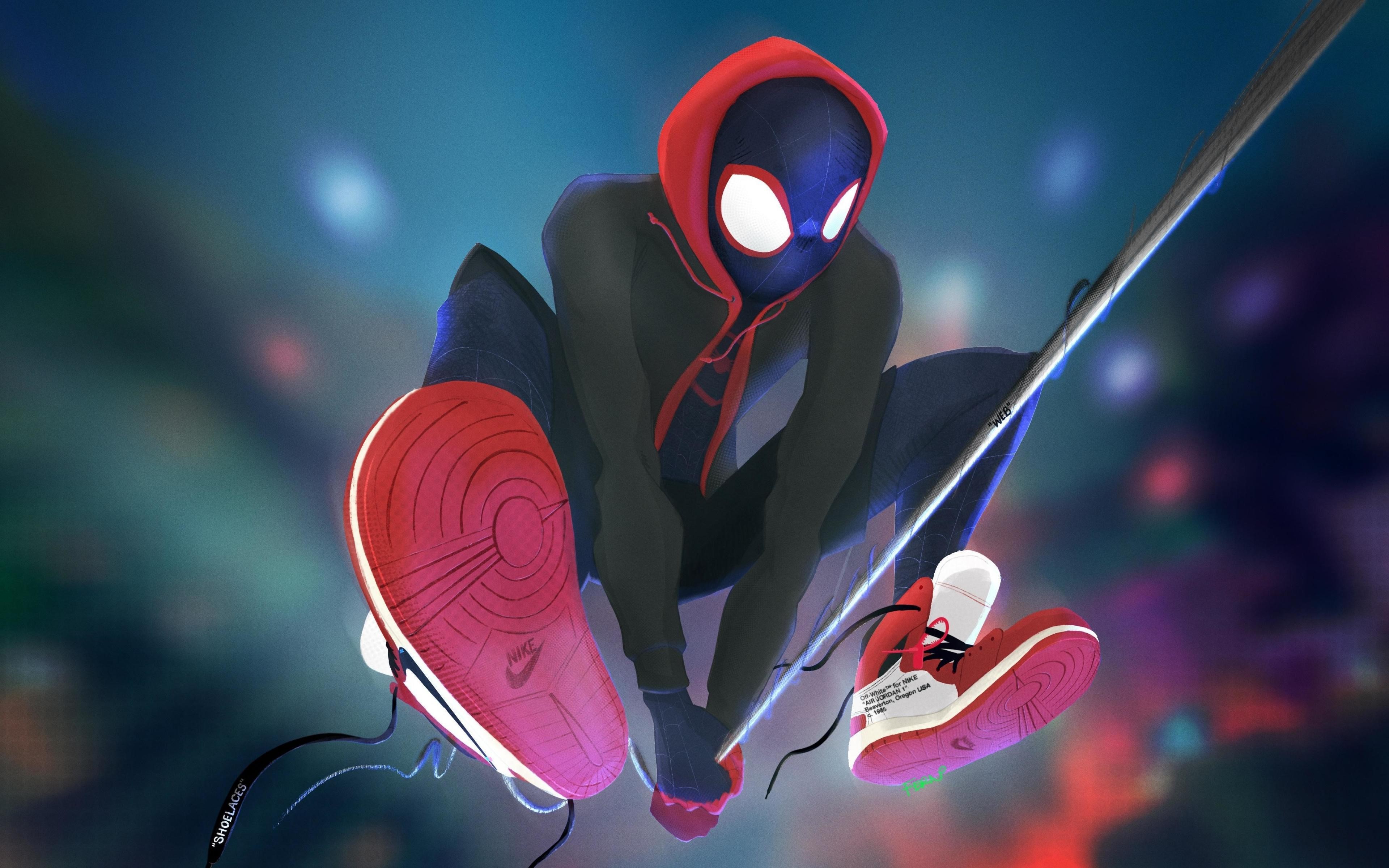 Wallpaper / Spider Man: Into The Spider Verse, Miles Morales, Spider Man, Marvel Comics Free Download