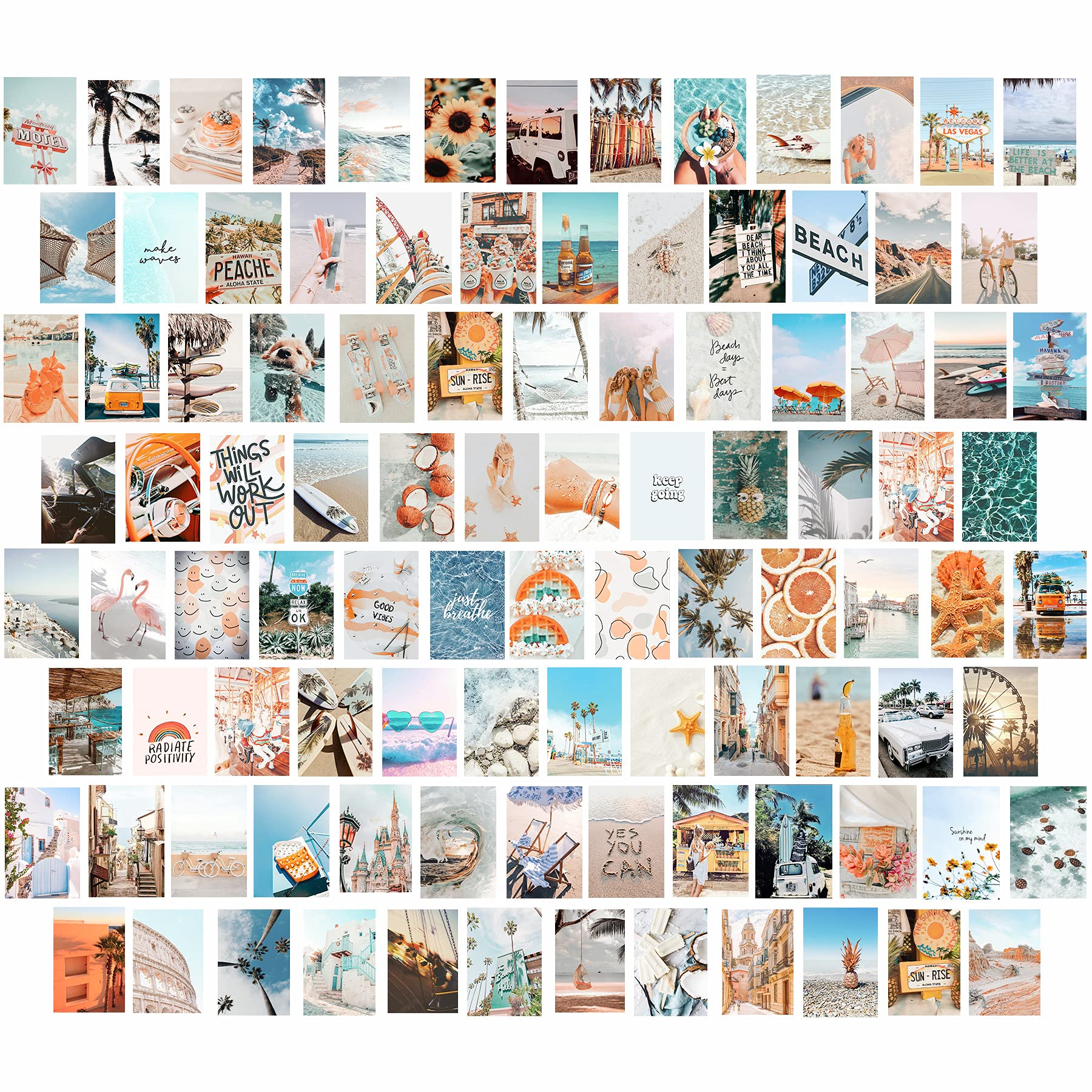 KOSKIMER 100PCS Blue Wall Collage Kit