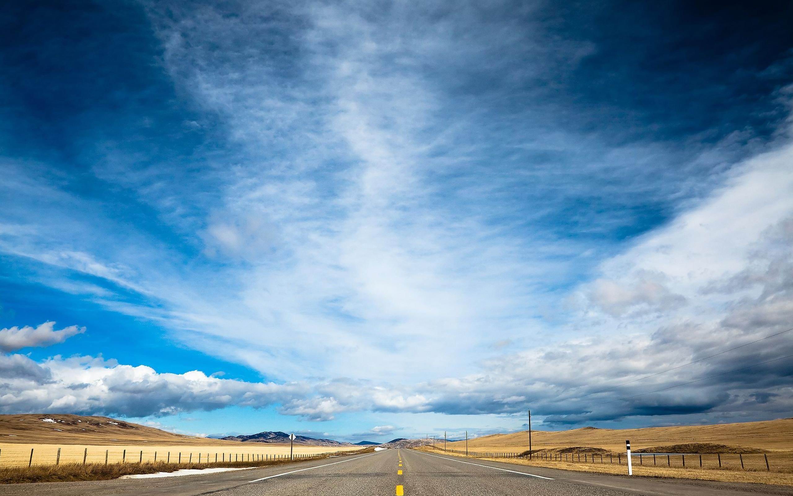 Summer Road Landscape Wallpaper