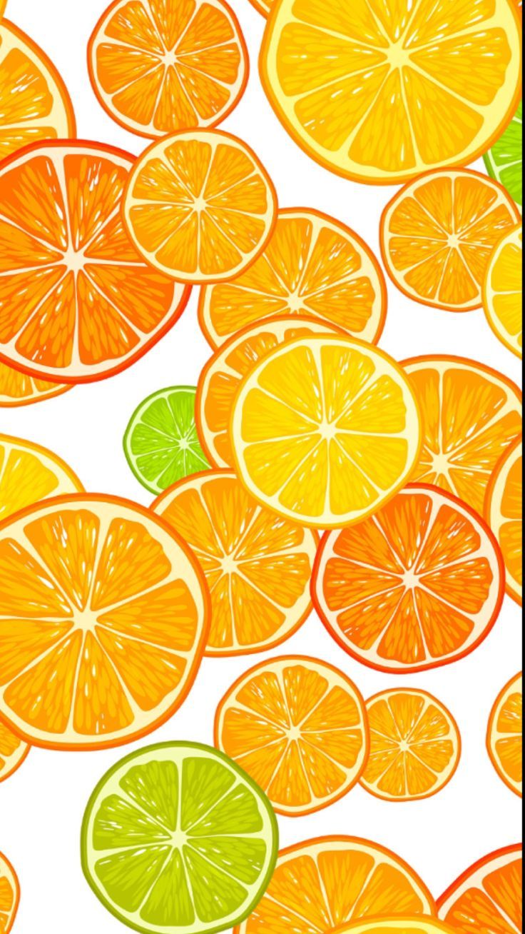 Orange slices Fabric. Fruit wallpaper, Summer wallpaper, Cute wallpaper background