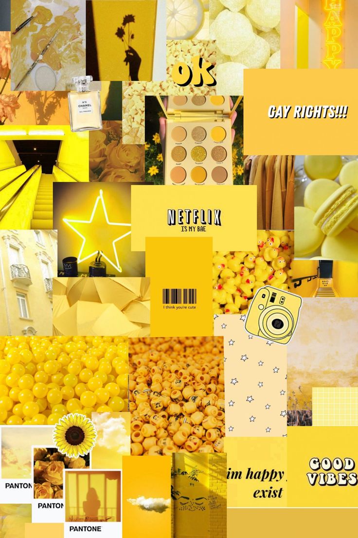 aesthetic wallpaper yellow image Free