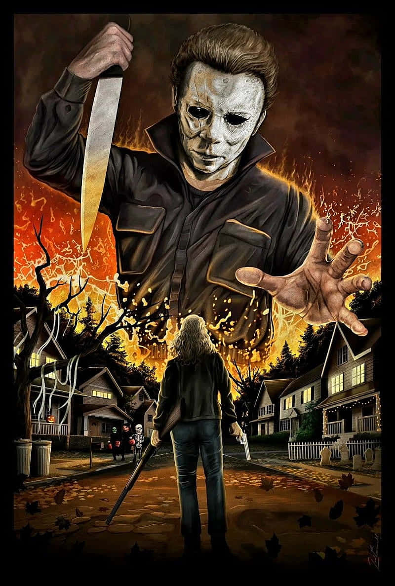 Download Enjoy Your Music with Michael Myers Phone Wallpaper