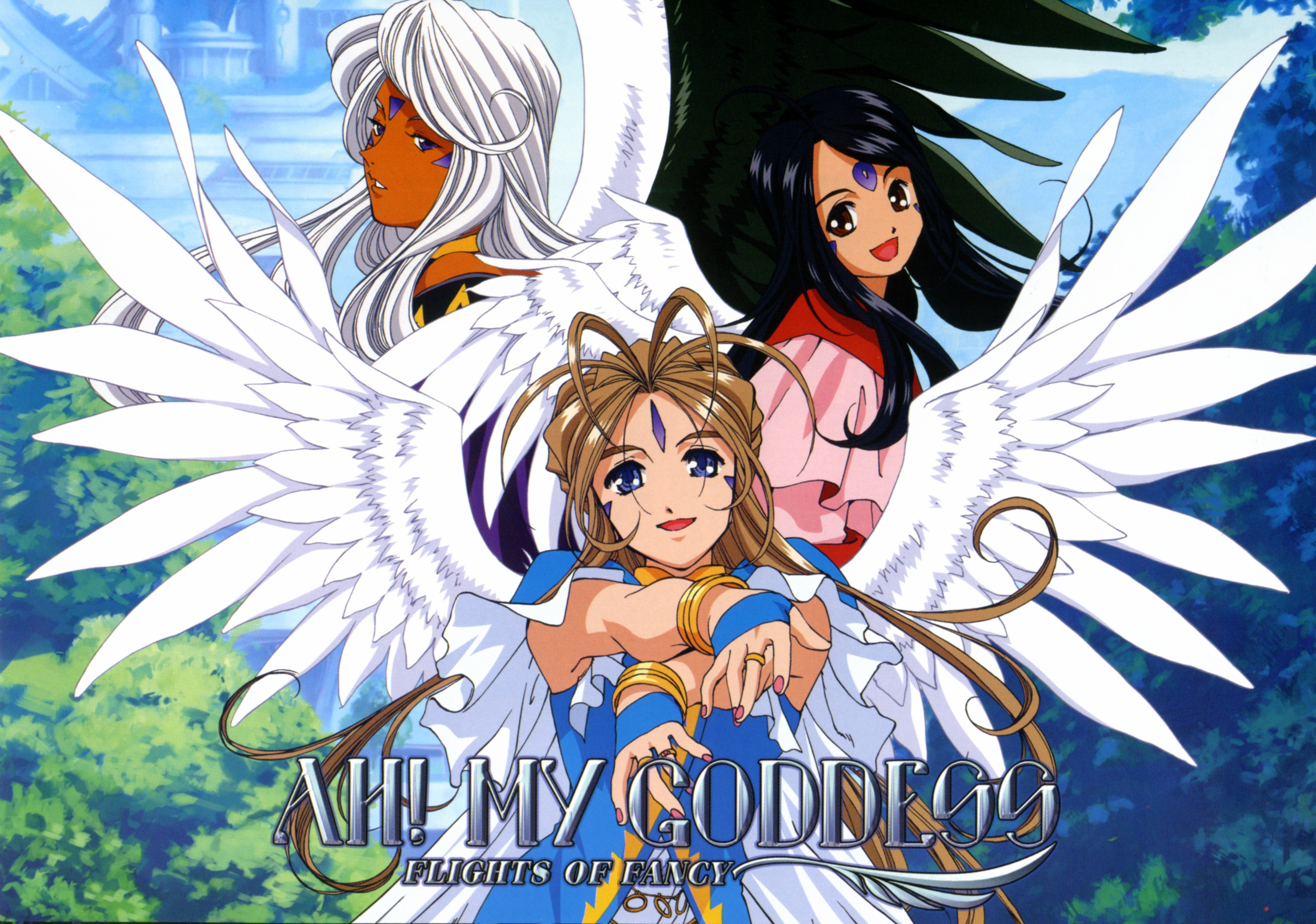 Wallpaper, illustration, anime girls, mythology, Ah My Goddess, Skuld, Belldandy, Urd, mangaka 5828x4092