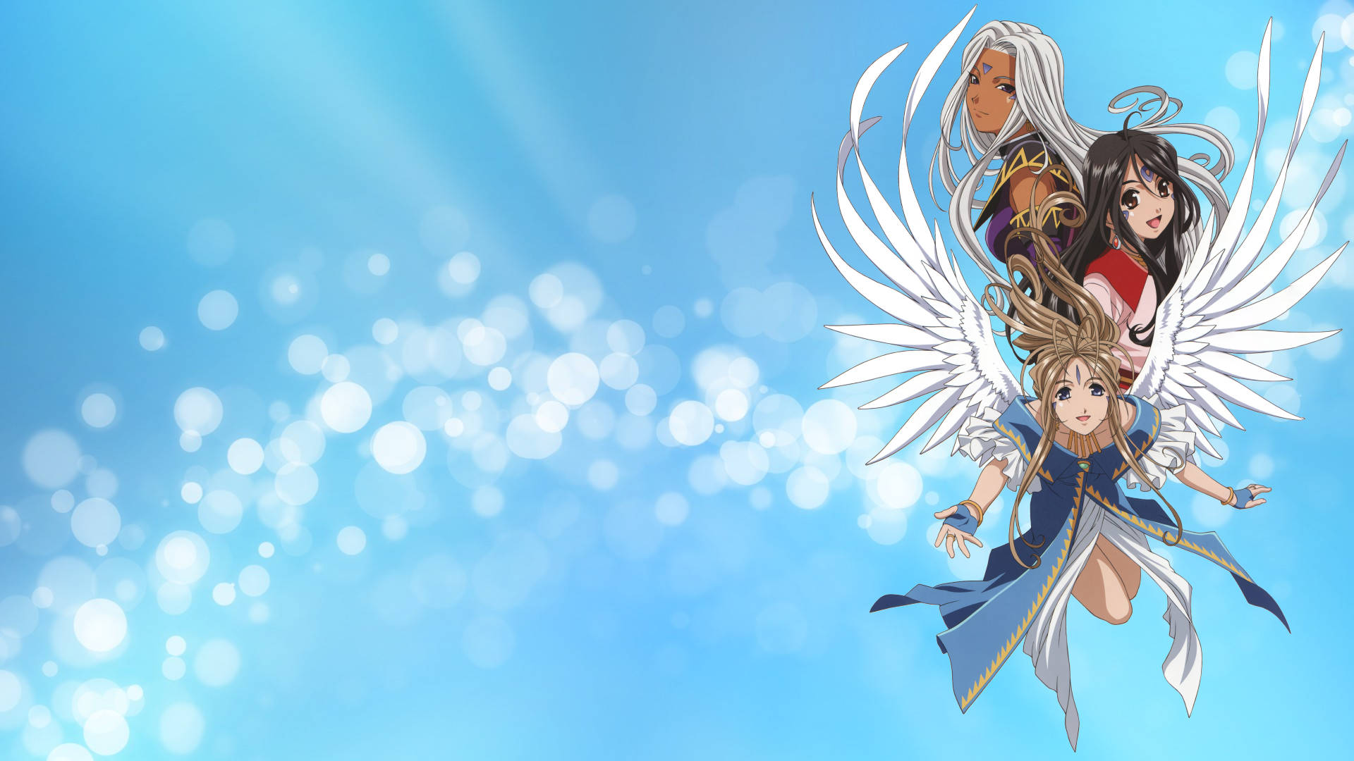 Download Ah My Goddess Bokeh Fanart Wallpaper