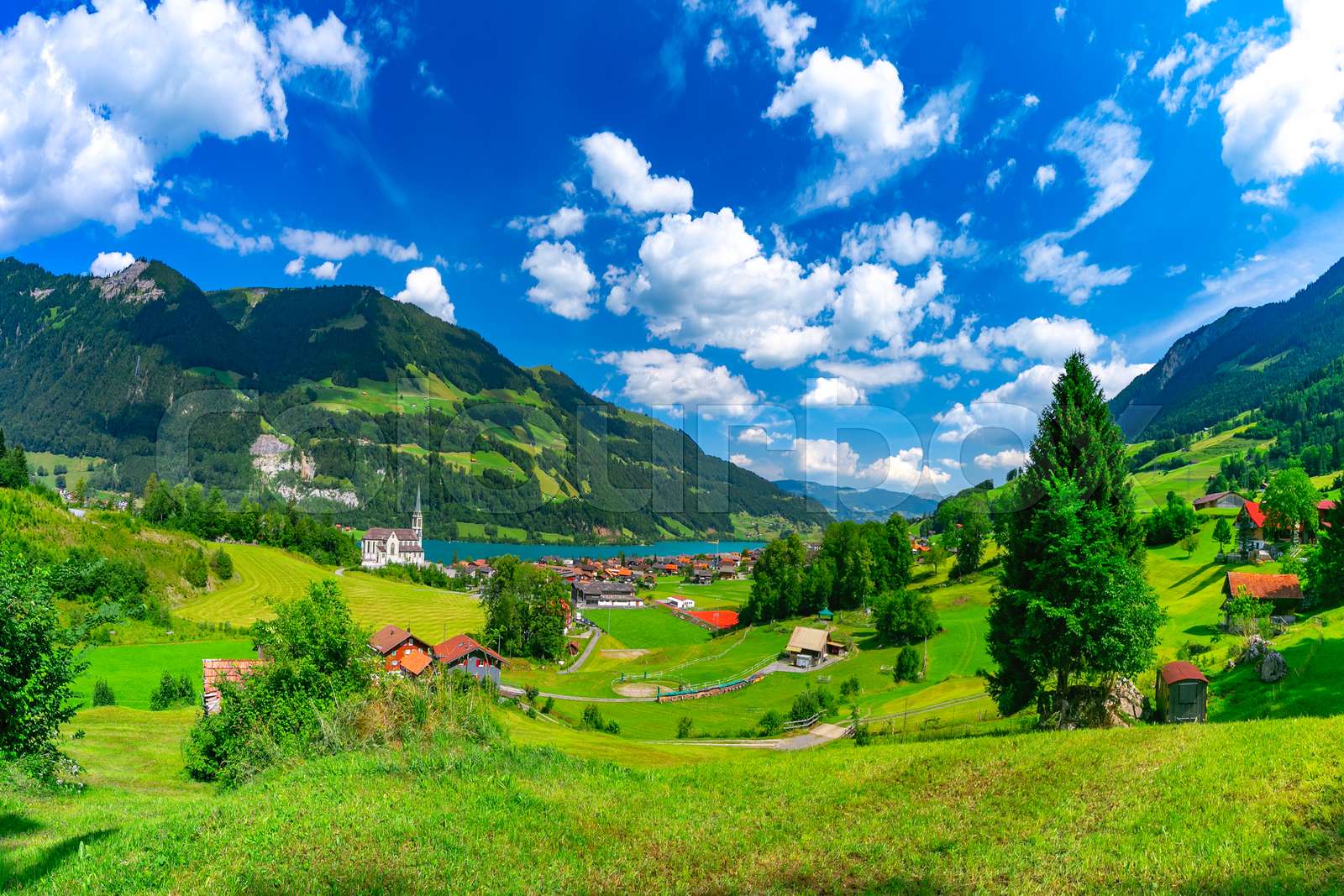 Swiss village Lungern, Switzerland