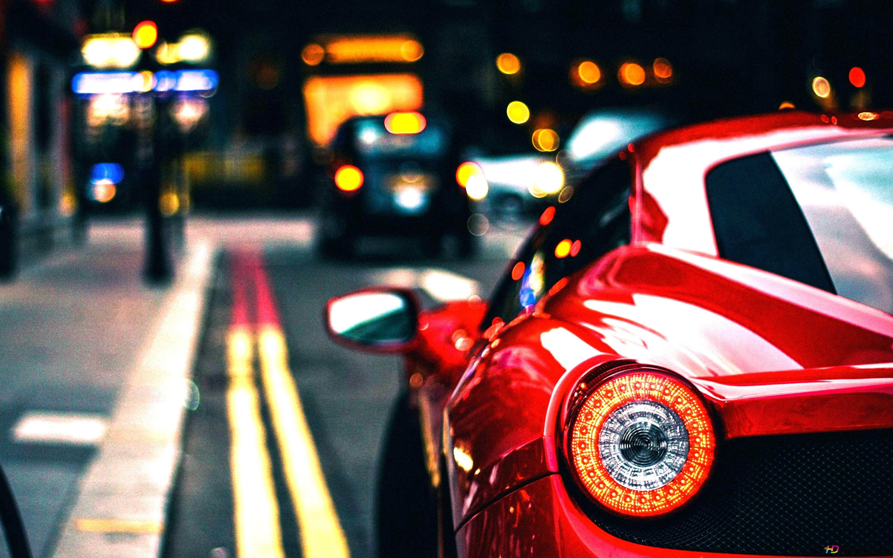 Red 'Ferrari' Super Luxury Car 4K wallpaper download